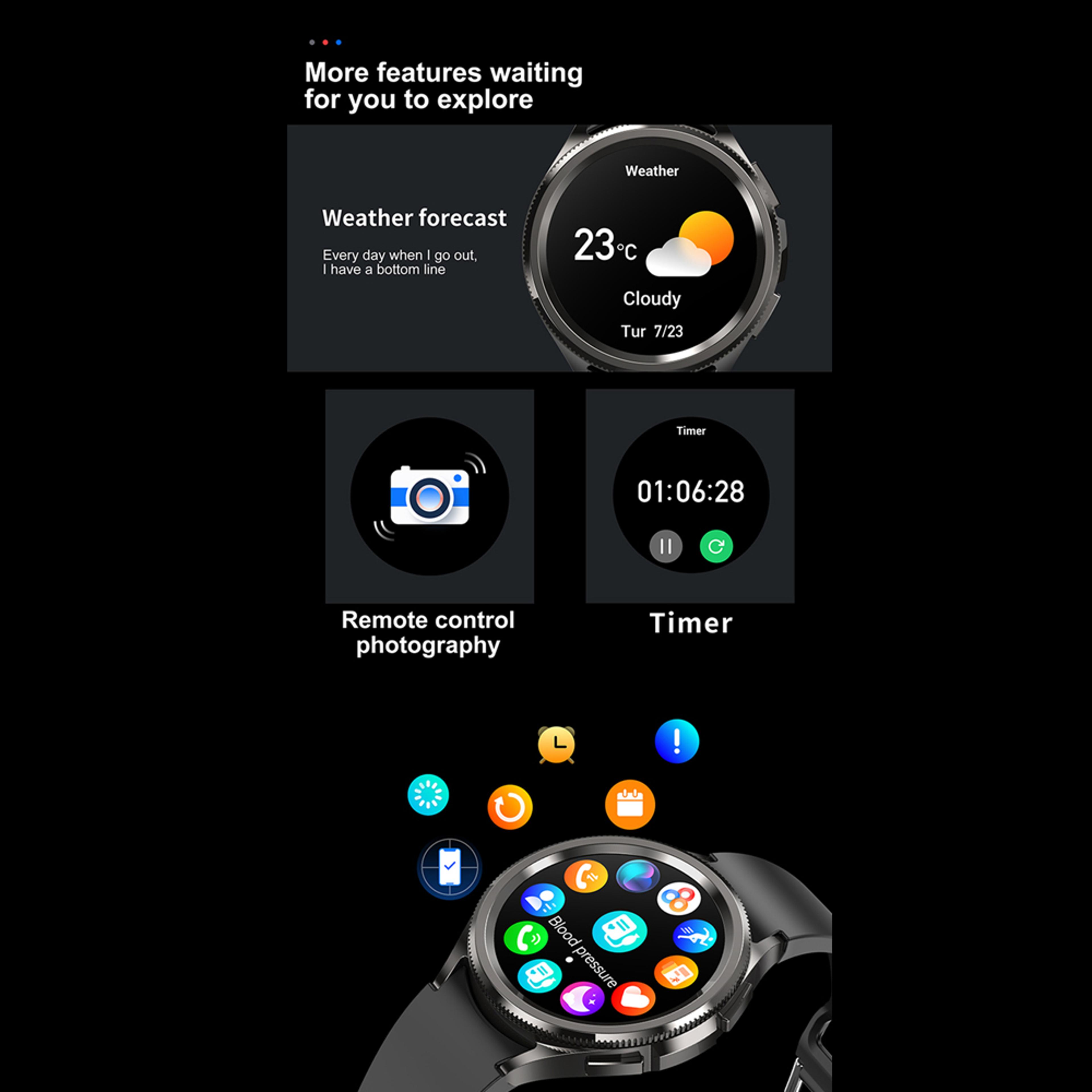 Galaxy Watch 6 Fitness Smartwatch For Men With GPS AMOLED Screen And 100 Modes 6