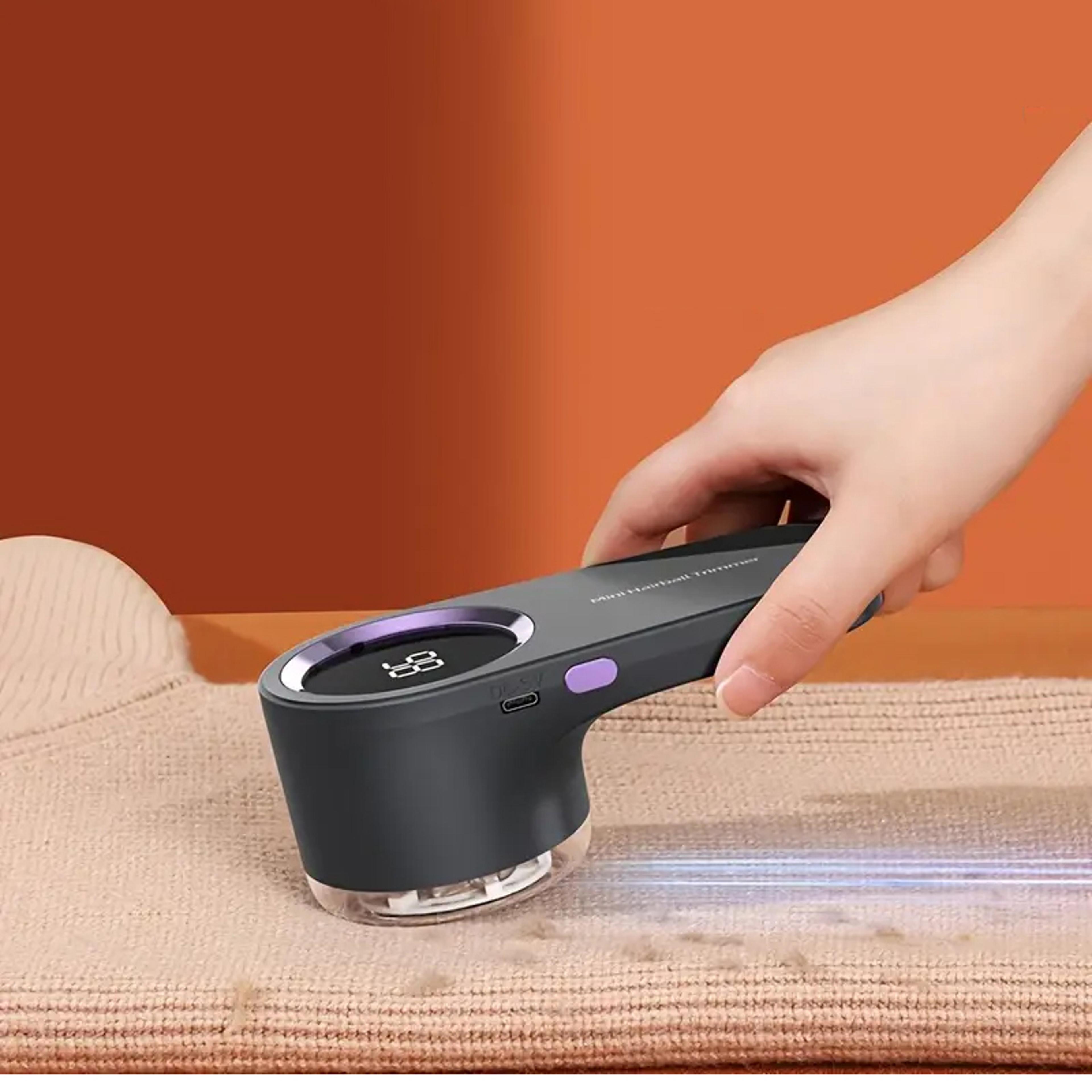rechargeable fabric shaver, portable hair removal ball, clothing trimmer with digital display, adjustable modes