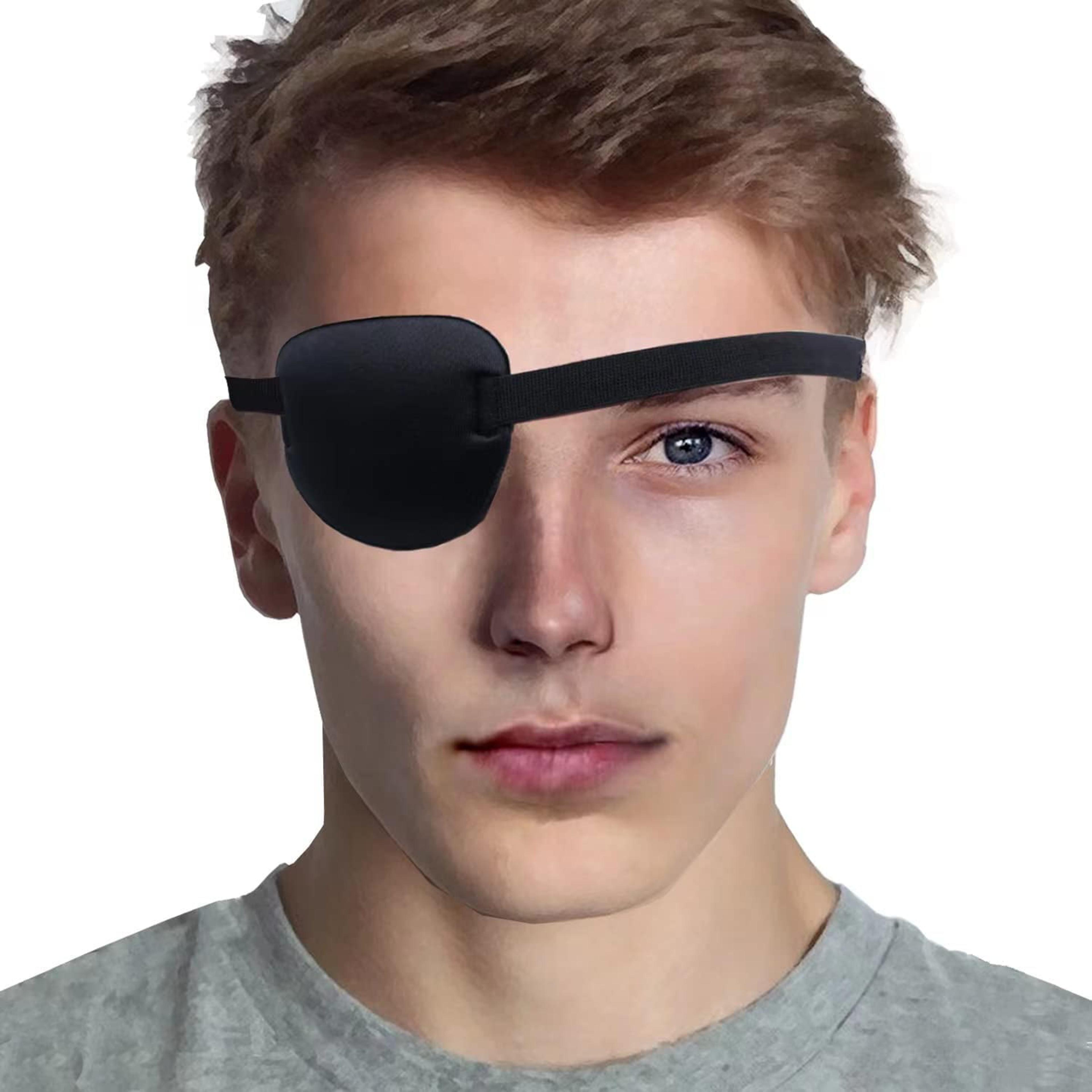 contoured soft amblyopia lazy eye patches, adjustable eye patch for adults and kids, full coverage for left or right
