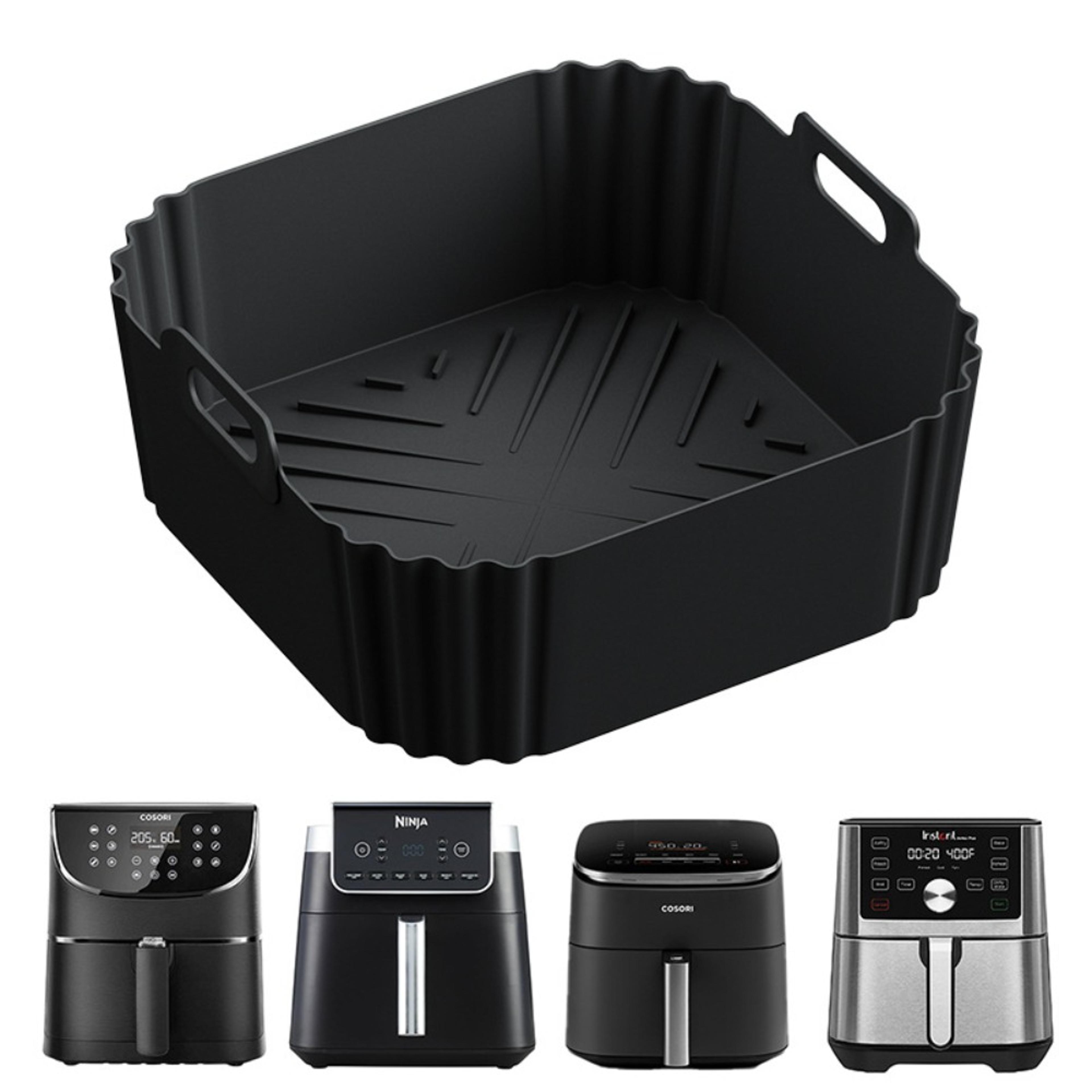 silicone air fryer liners, reusable non-stick basket for ninja air fryer