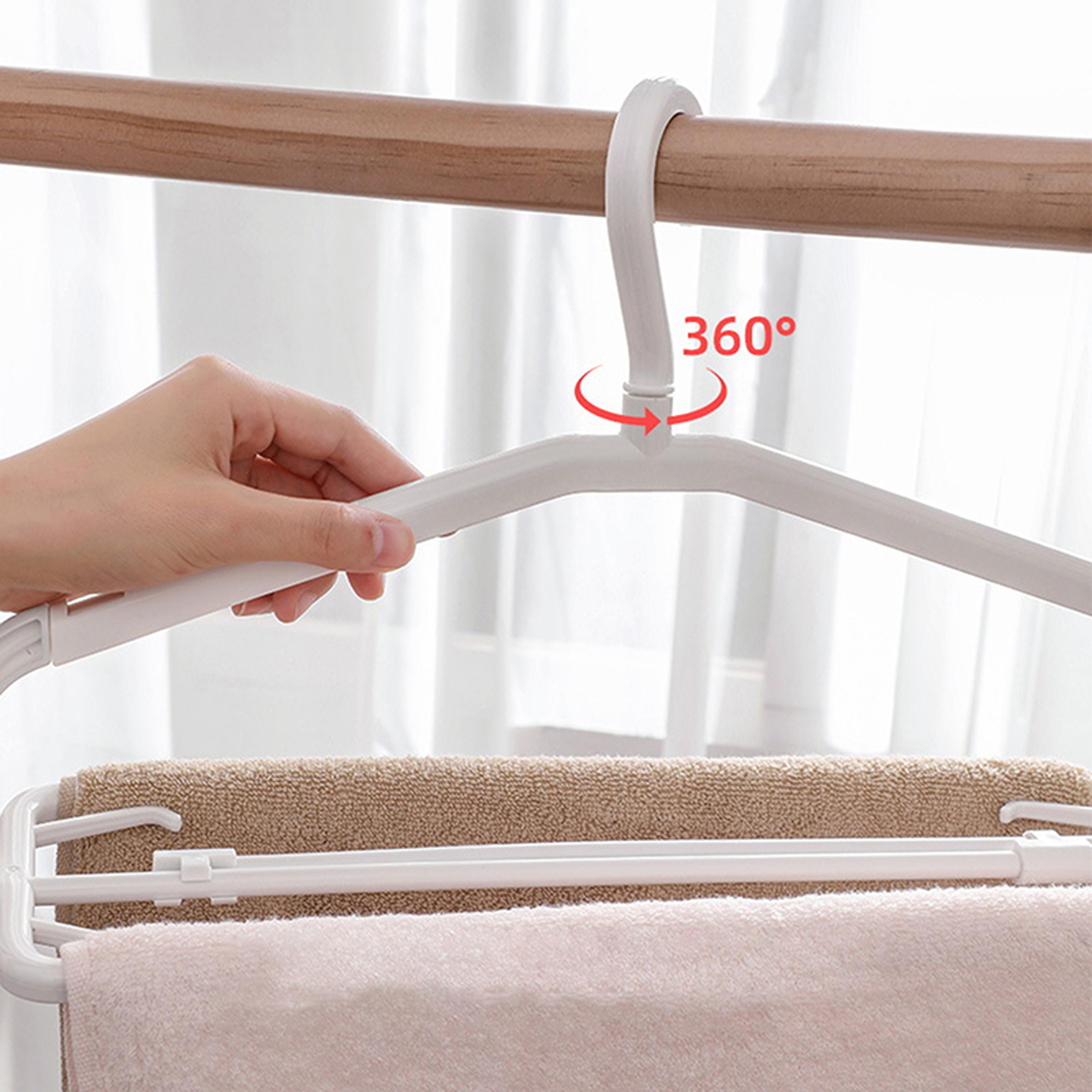 Space Saving Scalable Clothes Hanger With Clip For Home Closet Balcony 2