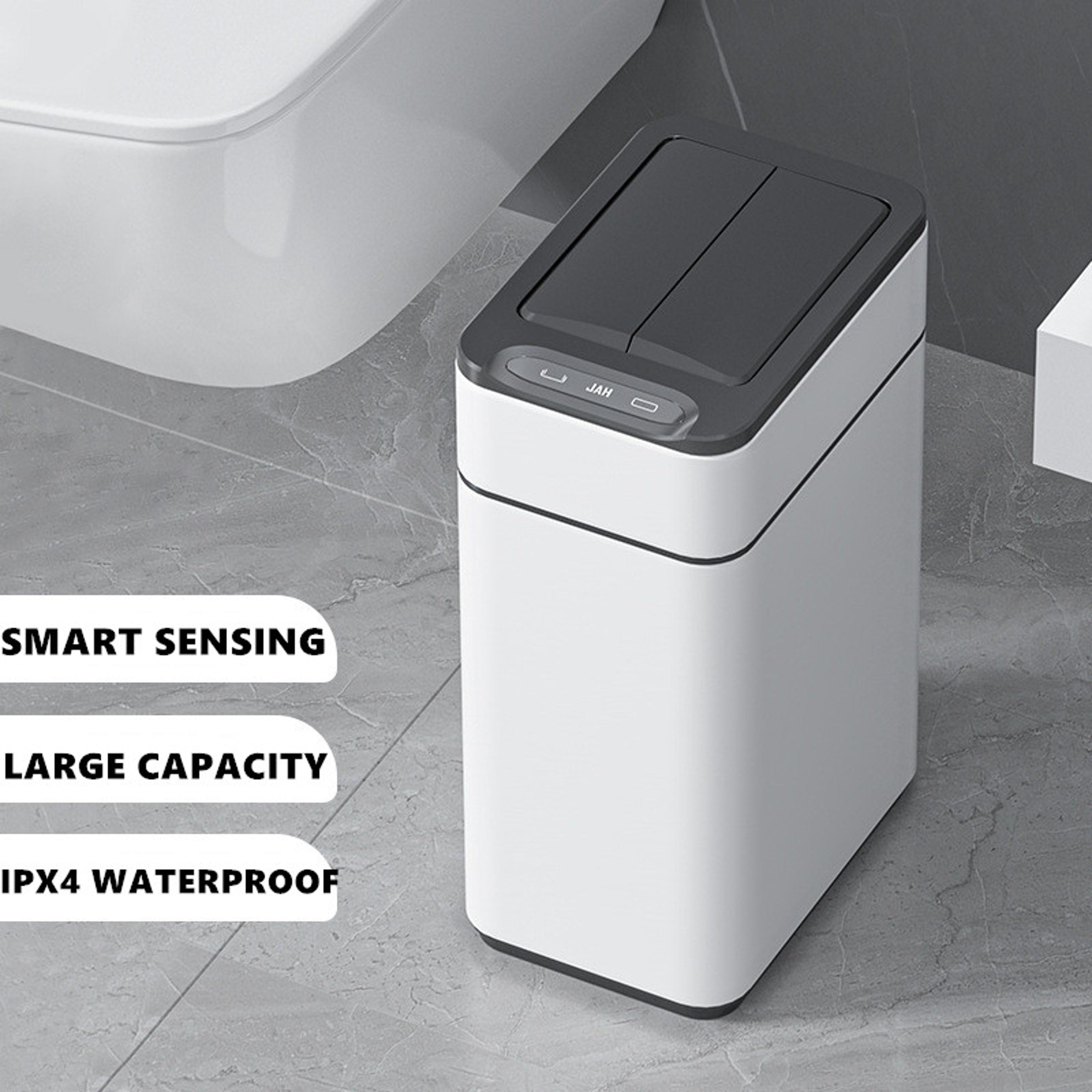 smart trash can stainless steel waste bin for kitchen, high garbage bin wastebaskets