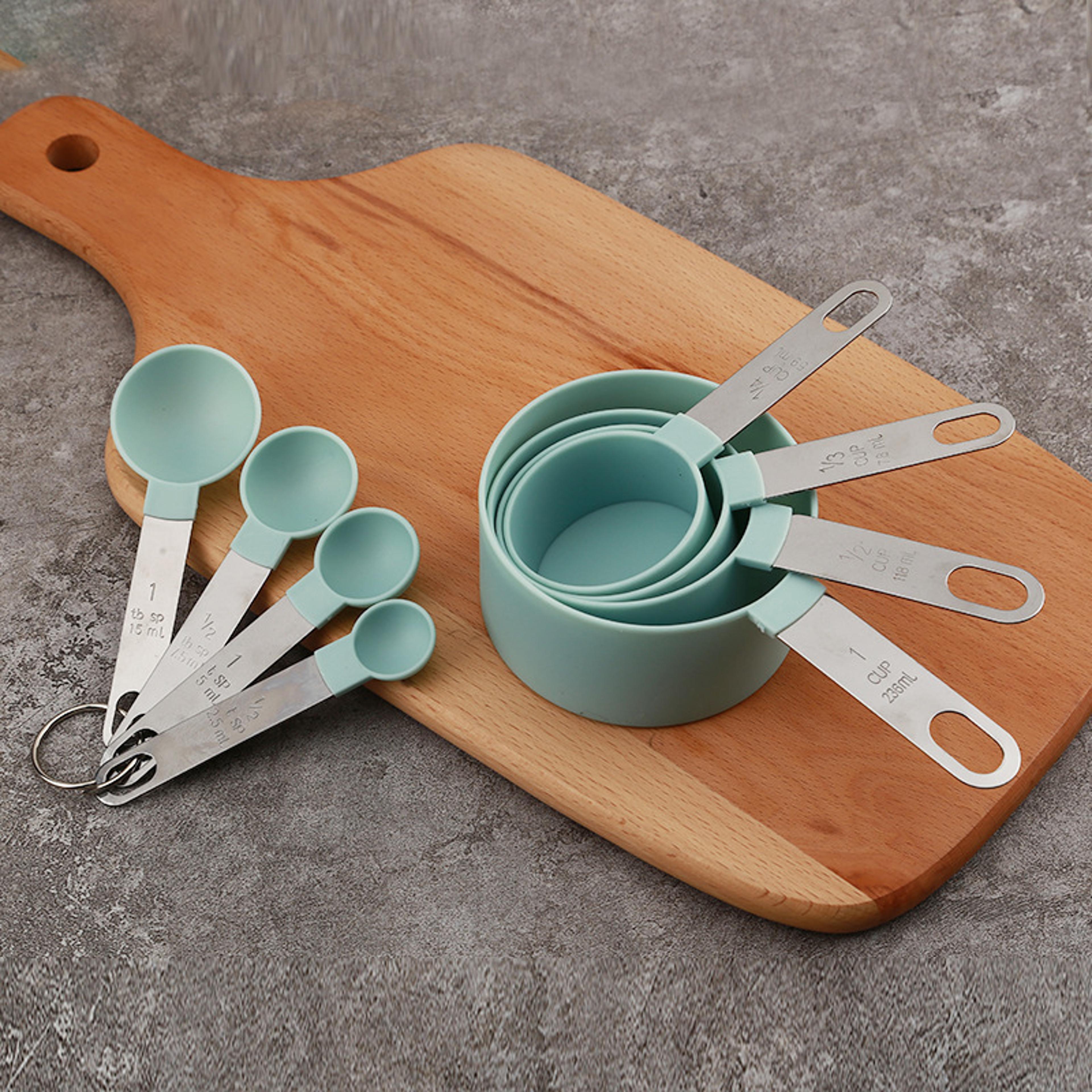 stainless steel measuring cups spoons set, kitchen tools for baking, cake, pastry, cooking