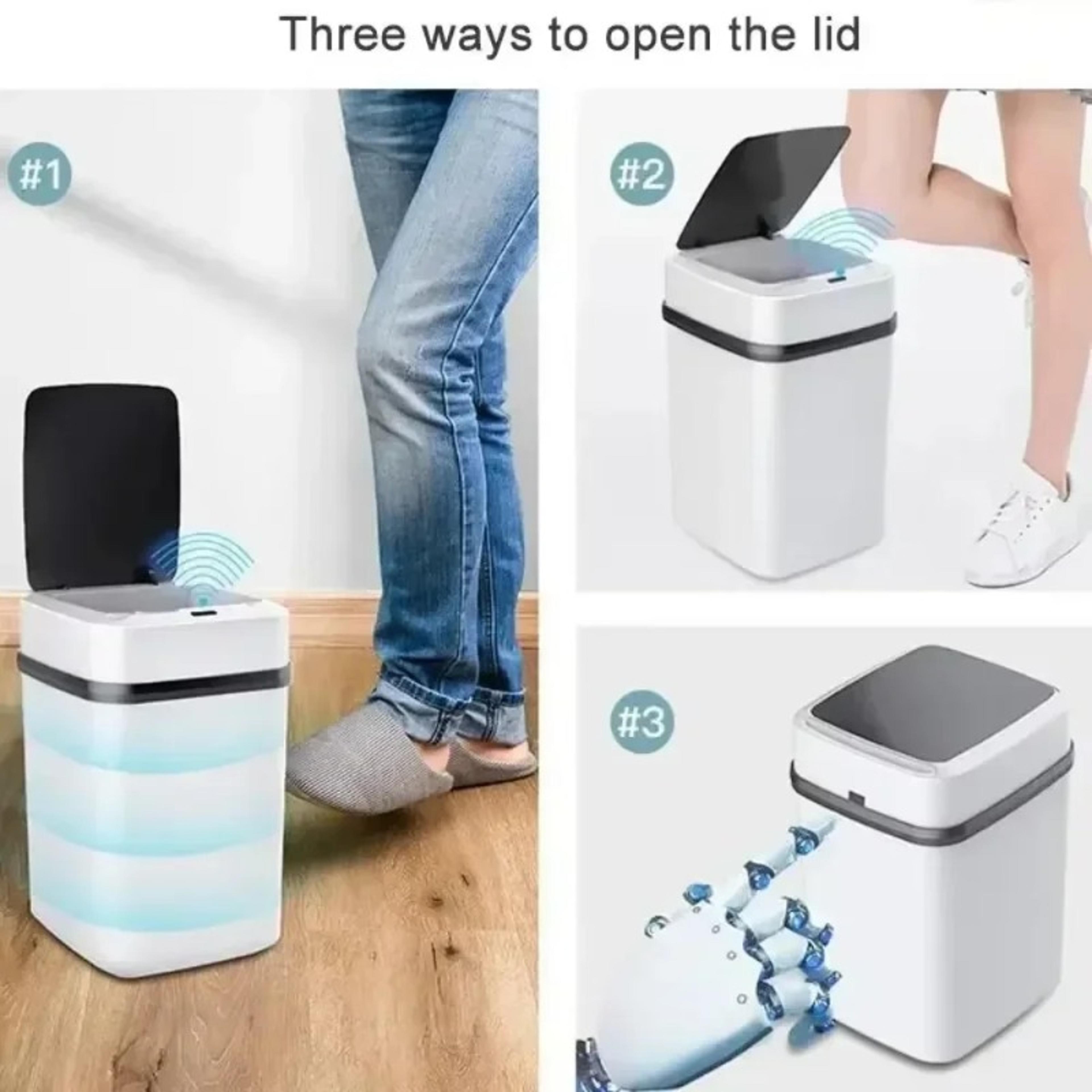 Smart Sensing Trash Can Bathroom Sensing Trash Can Garbage Bin For Kitchen 3