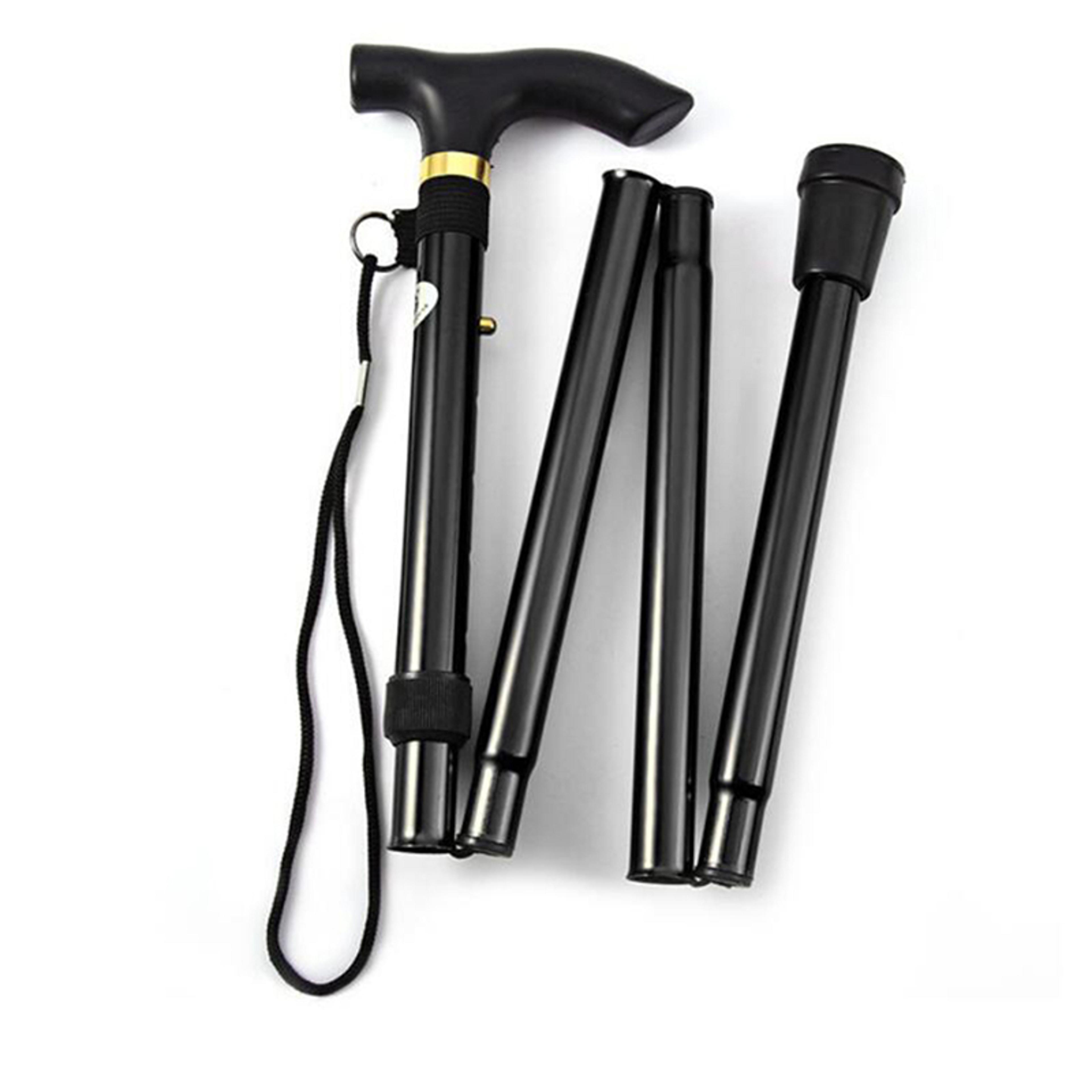 aluminum alloy hiking stick telescopic crutches for elderly, metal folding pole