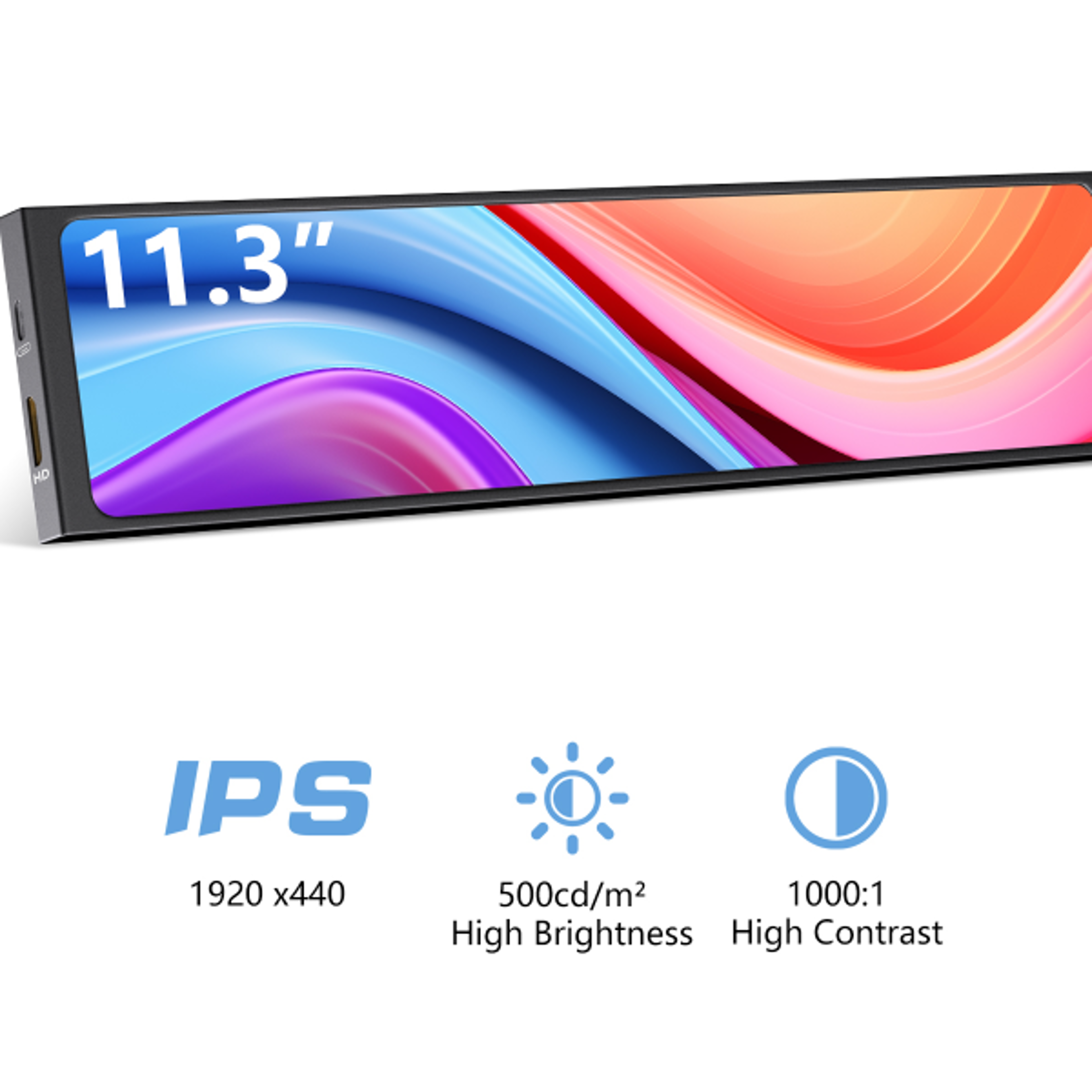 ips display vesa, hdmi usbc, inch portable small size, dual connectivity monitor for laptop use