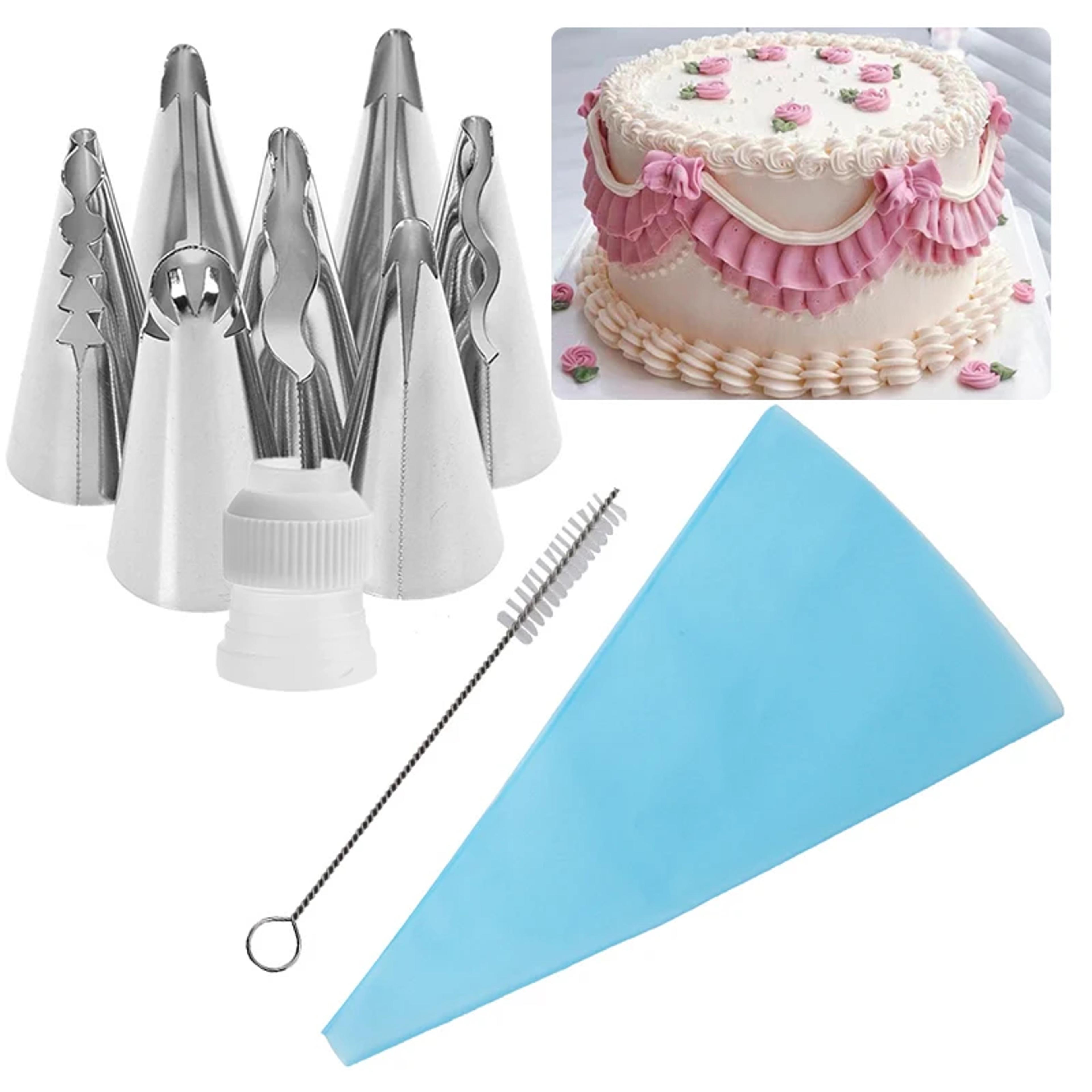 reusable frosting pastry bags, russian piping tips set, cake decorating tool, fondant smoother