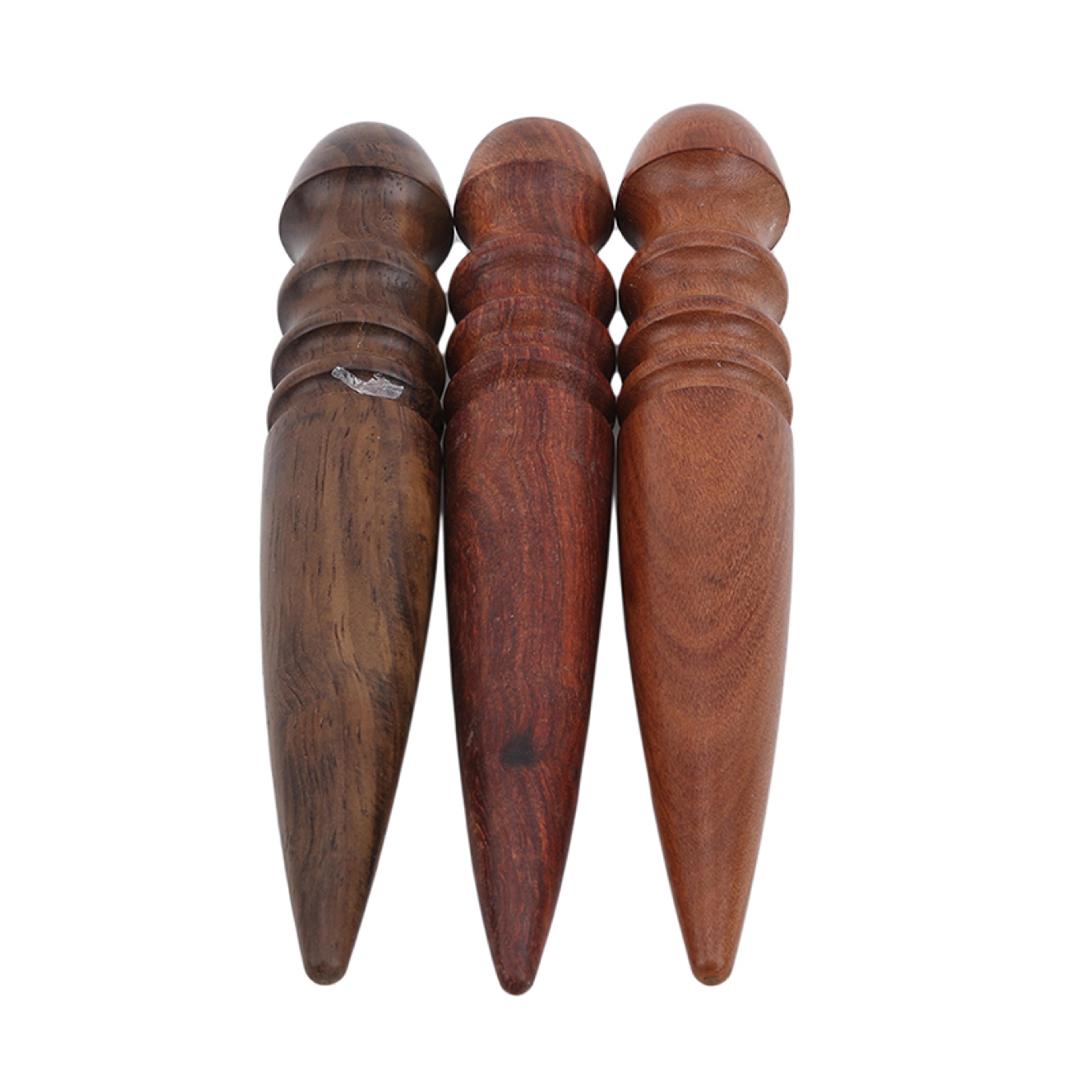 diy leather craft tools, wood slicker burnishing rod for leather edges, slick edge trimmer polishing tool