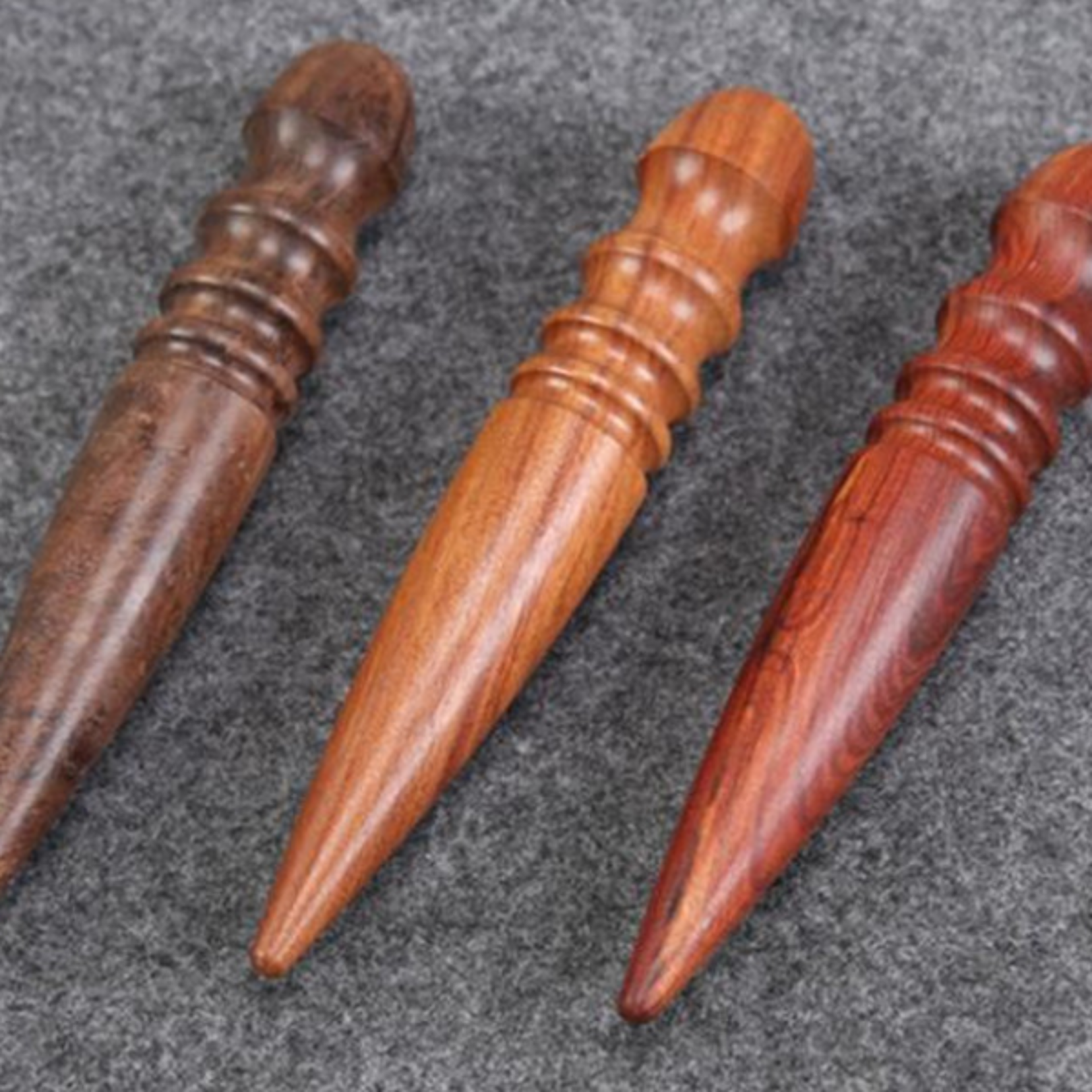 leathercraft sandalwood wood polishing stick edge burnisher tool for diy handmade leather projects