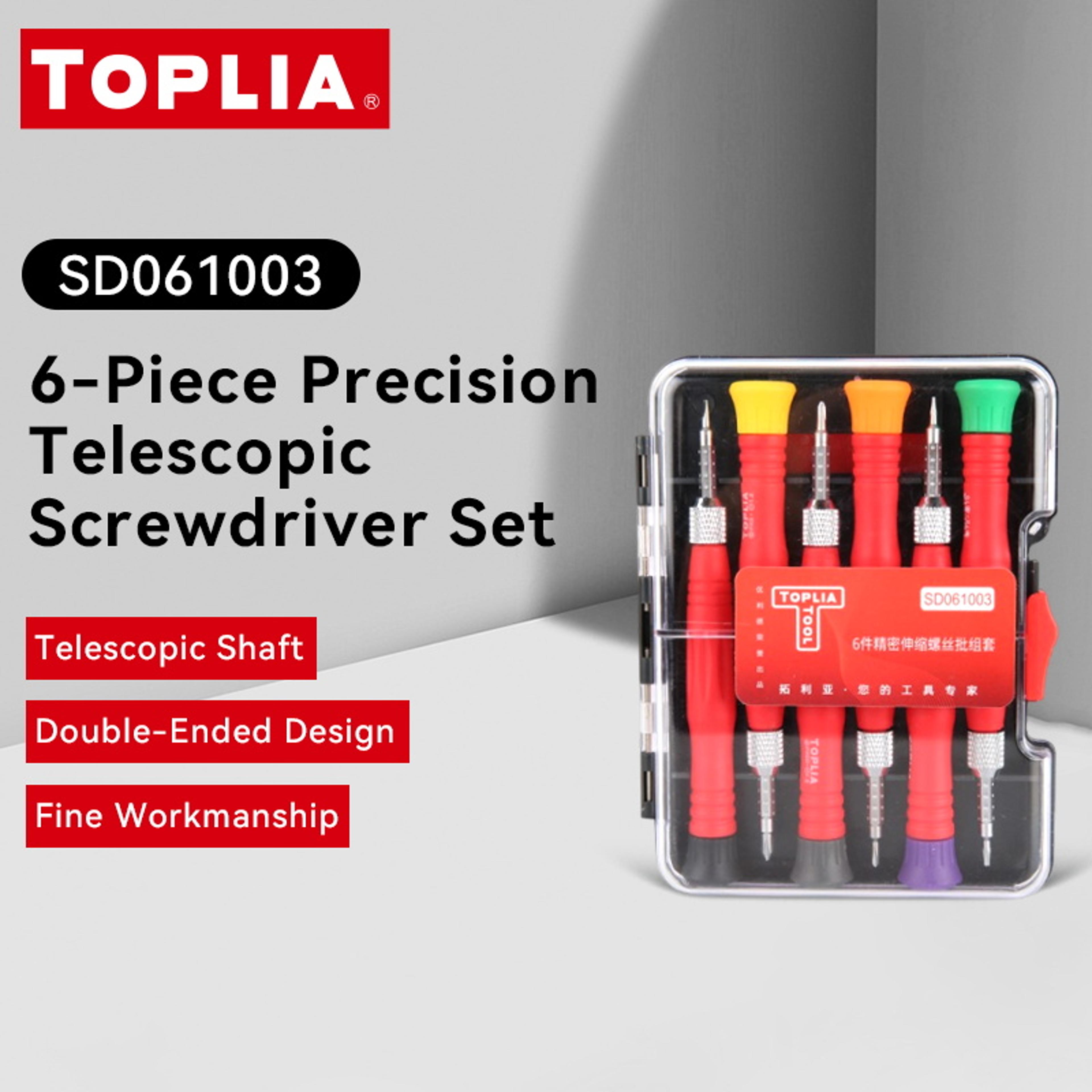durable multi-size tool kit, precision extendable screwdriver set for electronics and repairs