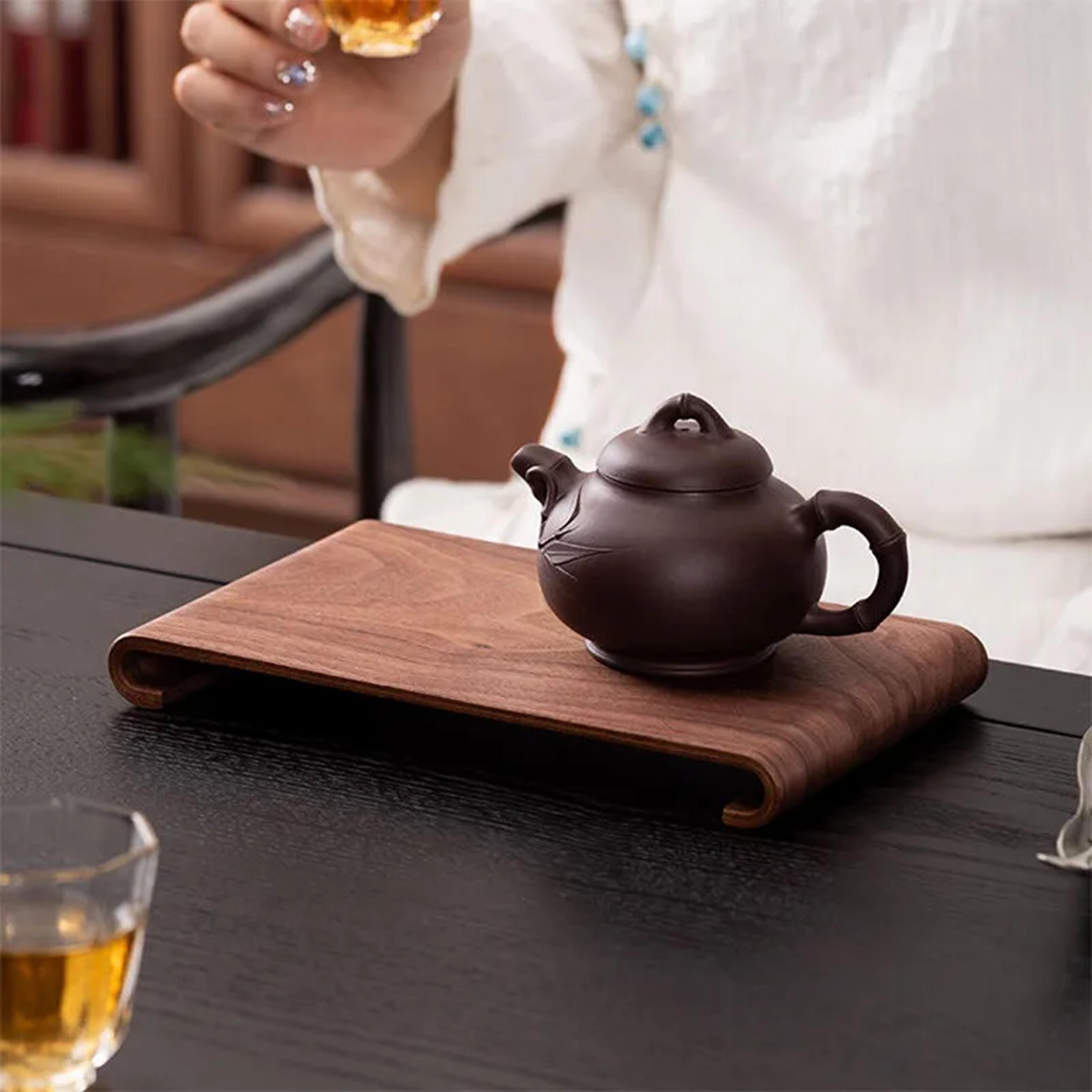 Retro Style Wooden Display Rack For Hotel Home Coffee Table HeatResistant Thick Tray Creative Recta 2