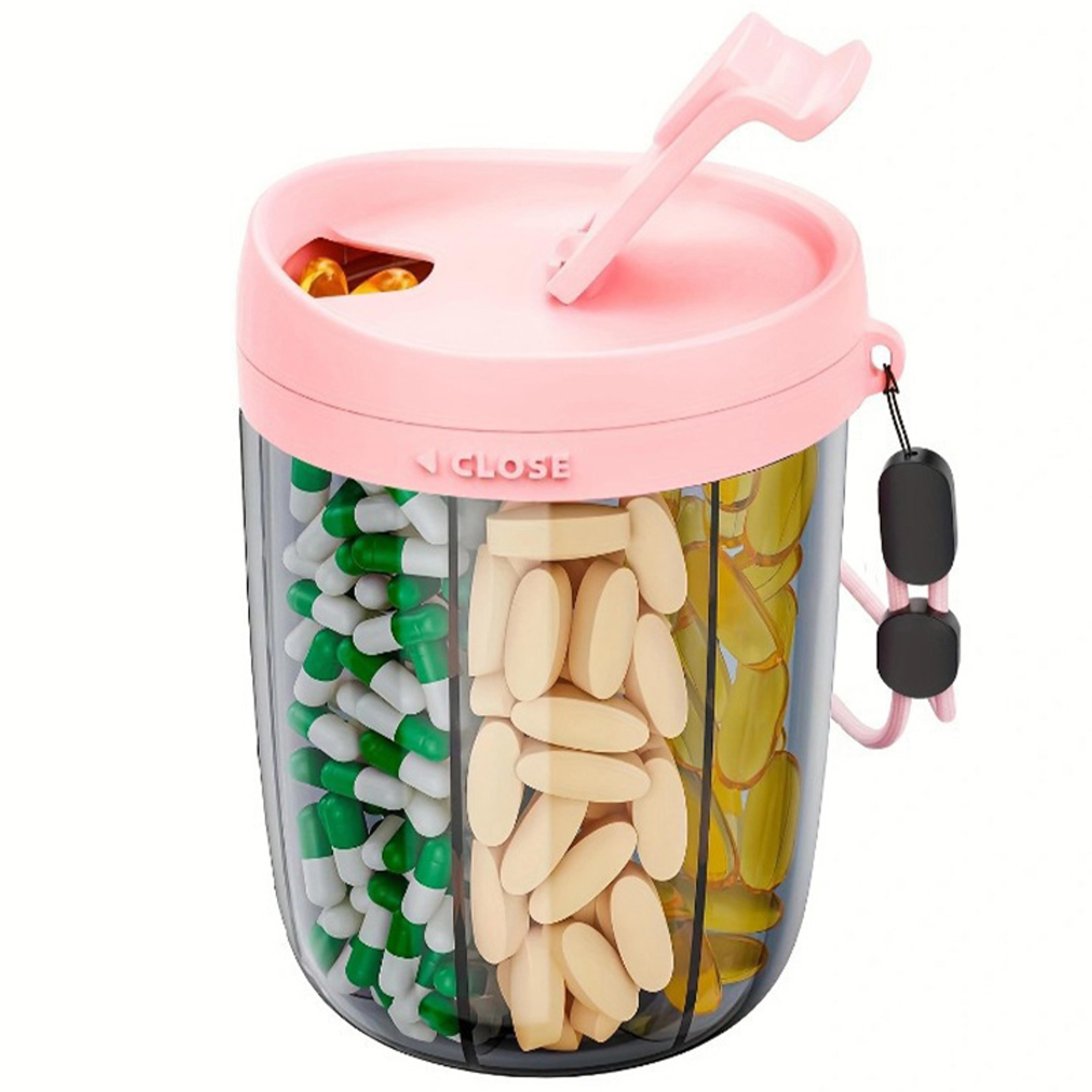 Travel Pill Case Box Large Pill Cup Bottle Organizer Supplement Organizer For Vitamins 7