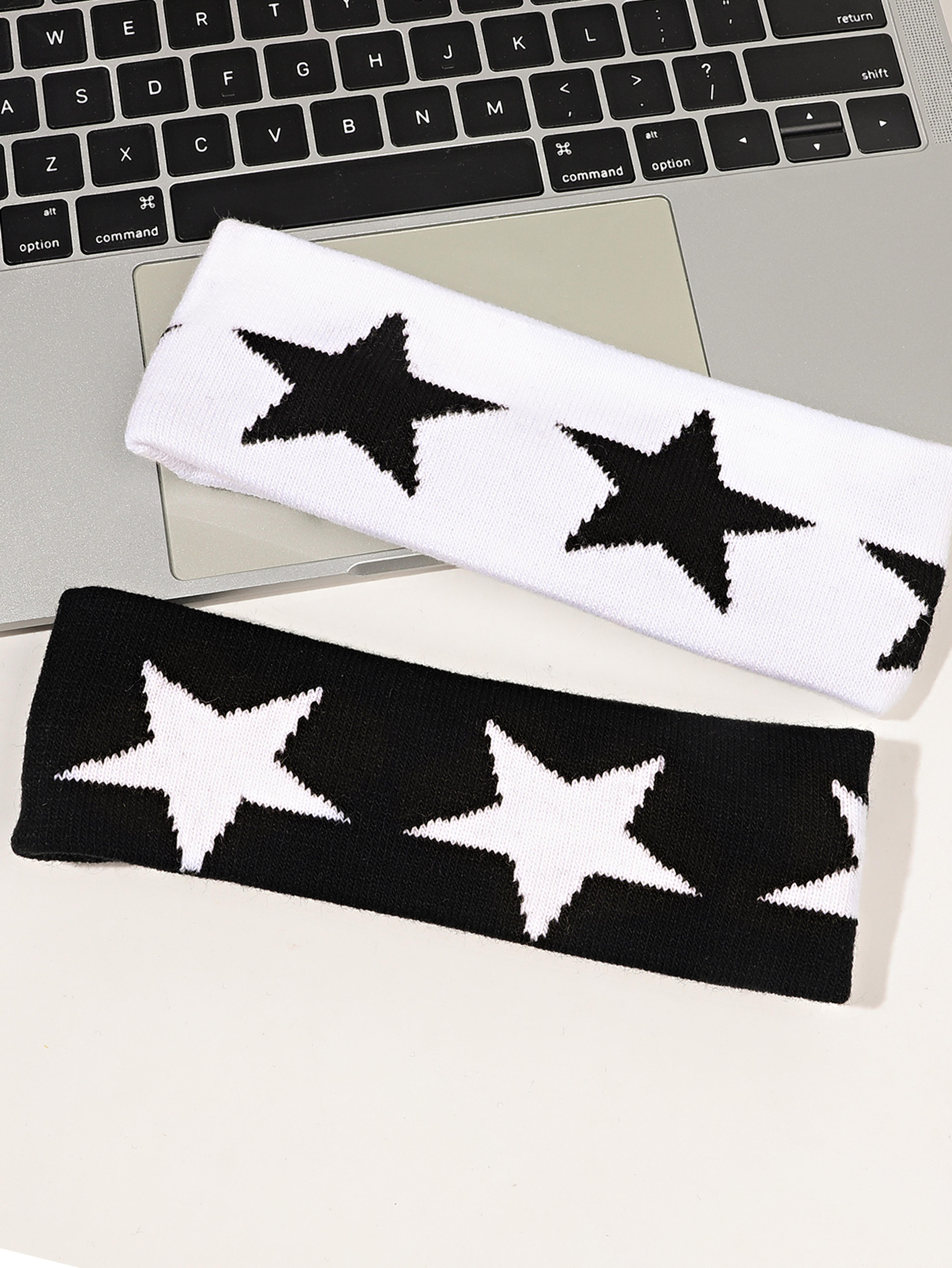 No Slip Headbands For Women Soft Hair Accessories With Stars Head Wraps For Yoga Workout 1