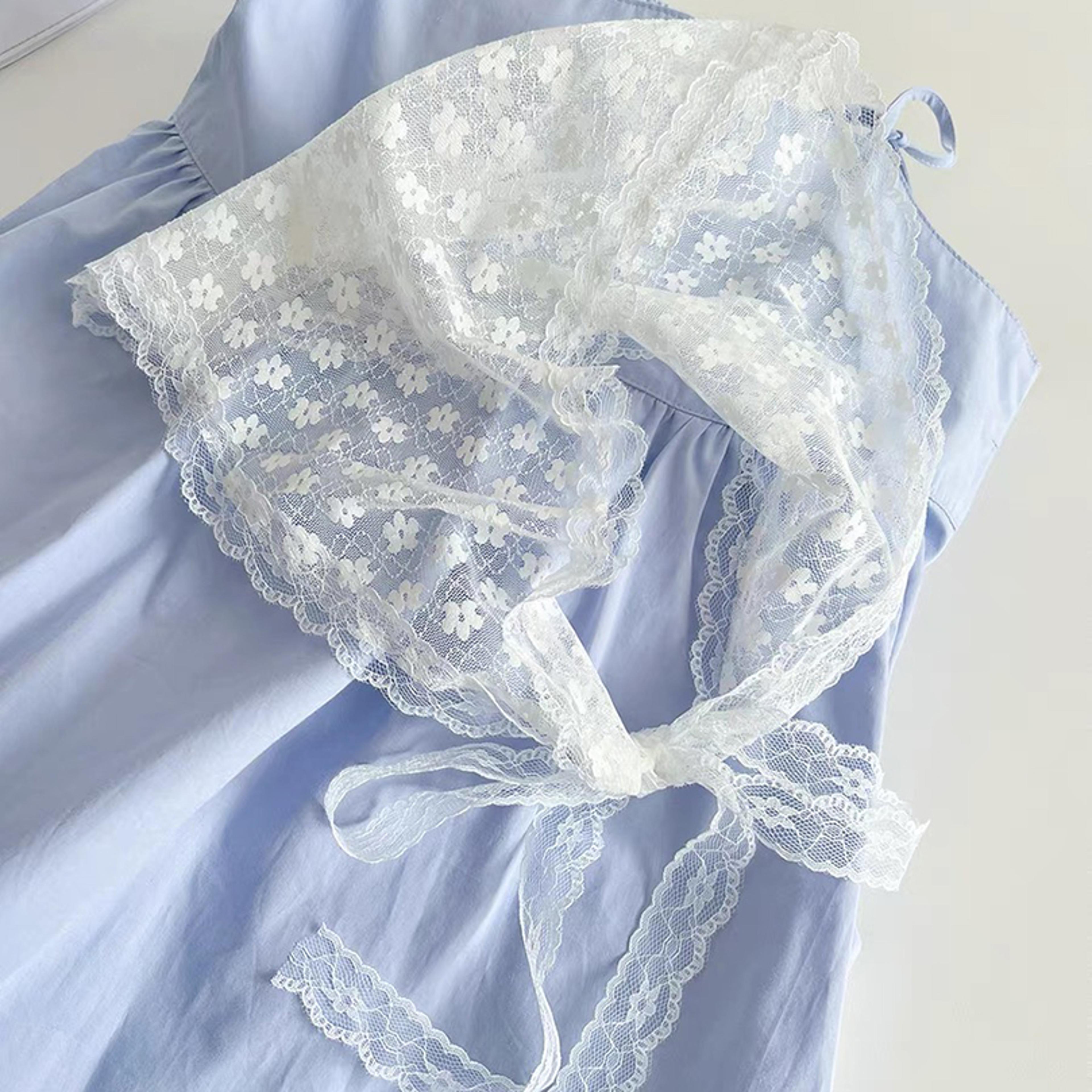 Wraps Women Retro Triangle Headscarf White Woven Floral Lace Hair Scarf Hat Travel Headband Accesso 4
