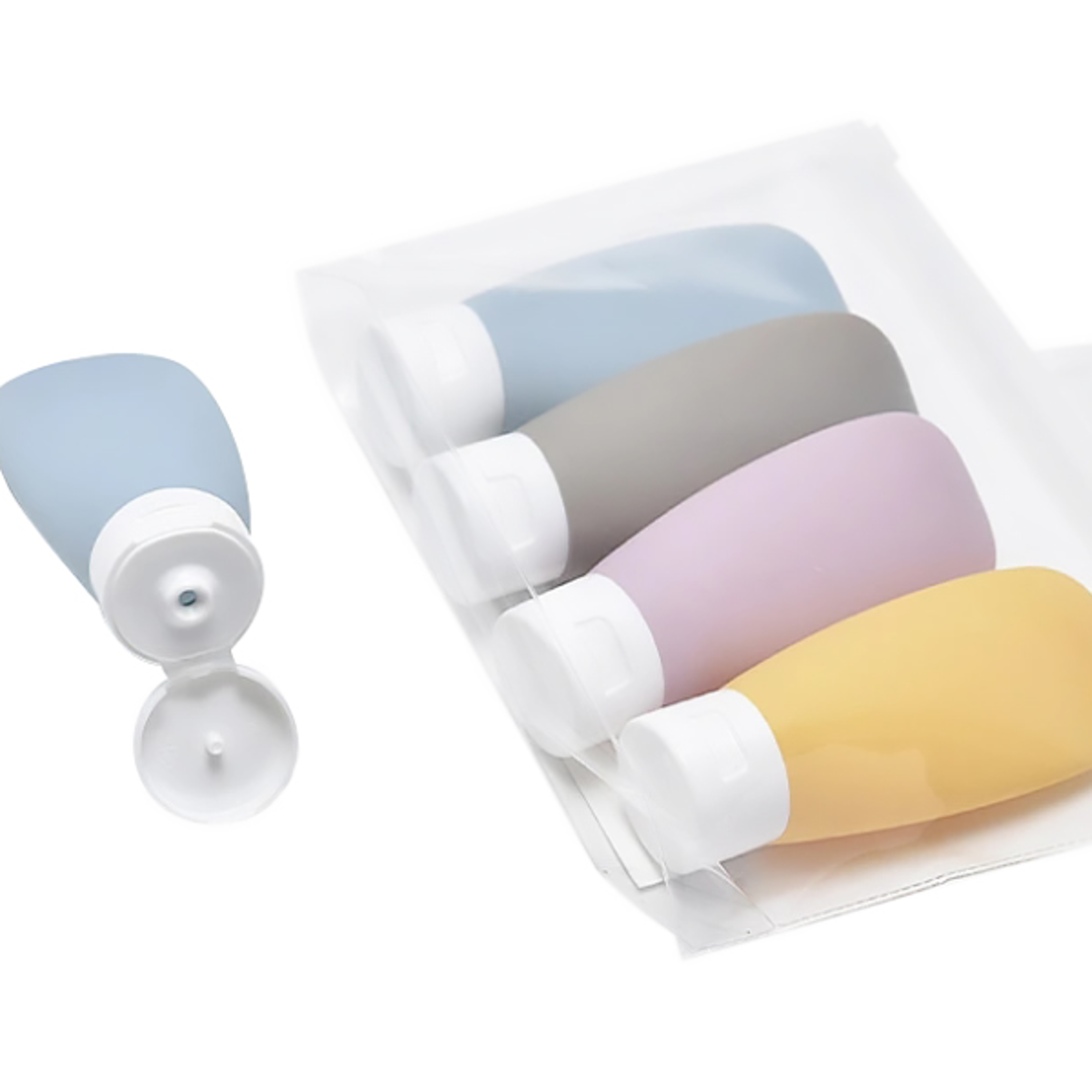 hand cream lotion hose dispenser, bottle set cosmetic face wash, flip top empty refillable bottles