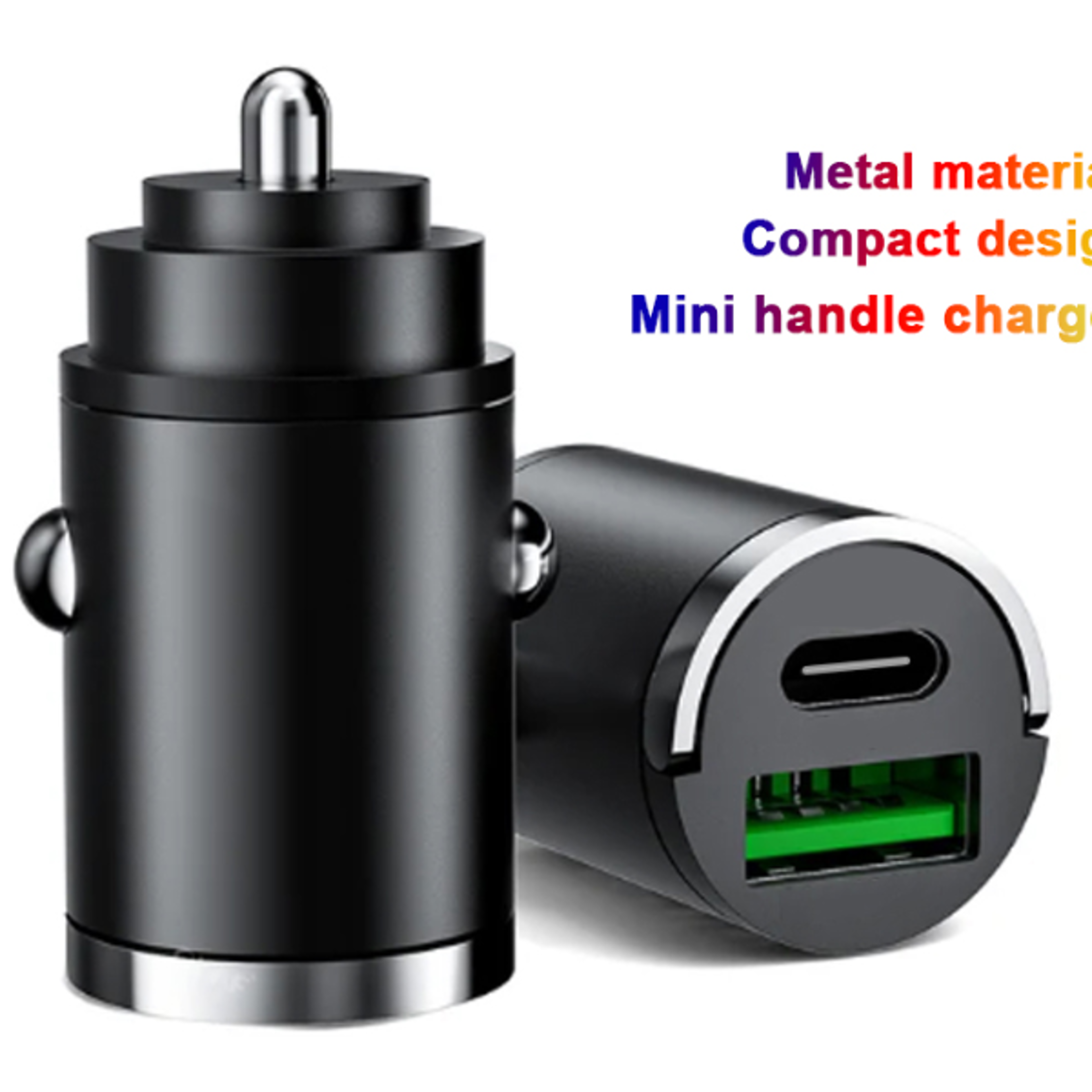 usb c car phone charger adapter, pull ring fast charging car charger for iphone, xiaomi, samsung, huawei