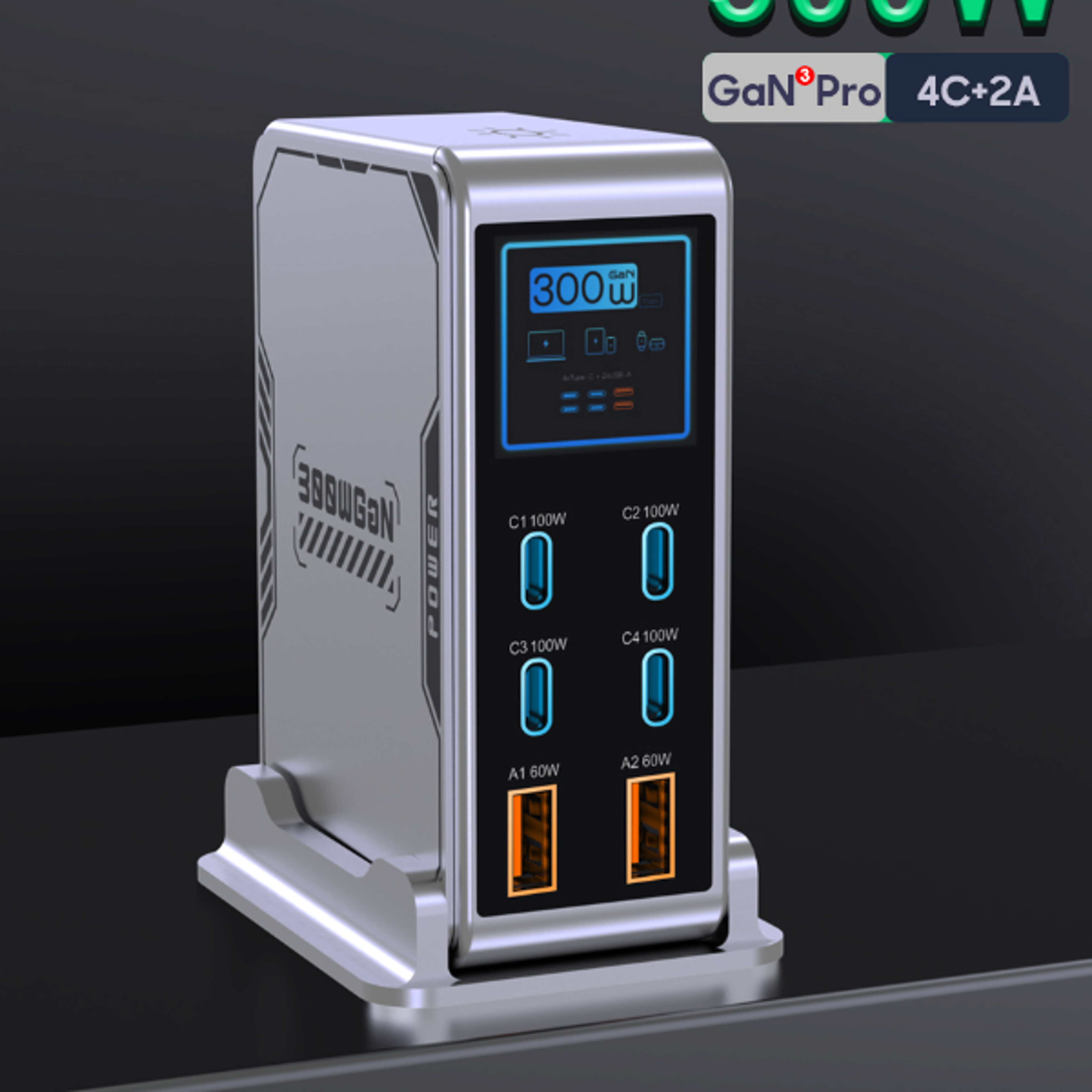 digital display charger pps pd usb type port desktop fast charging station for macbook iphone samsung
