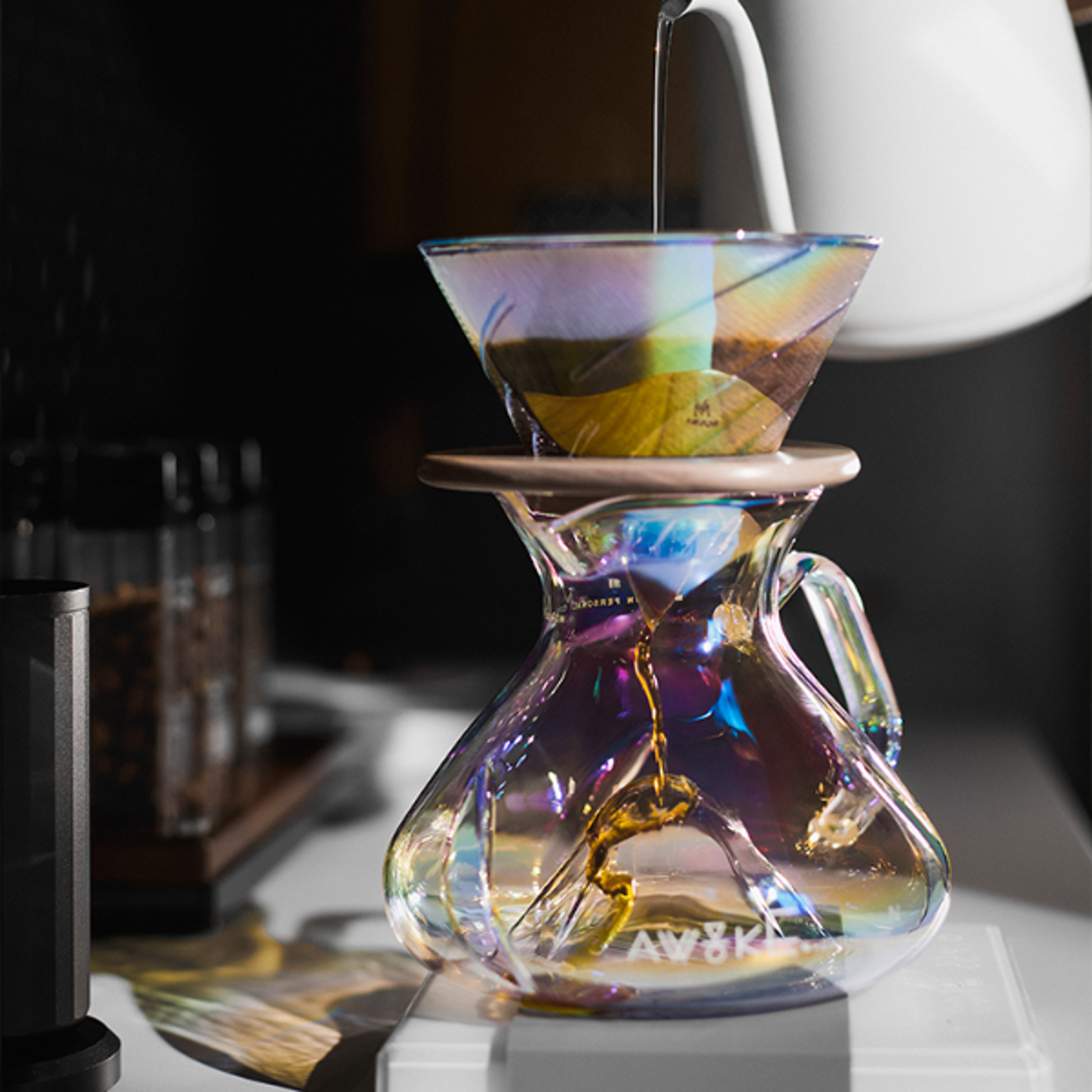 tornadoglow brew coffee pot glass carafe, water level display, sharing mark maker accessories