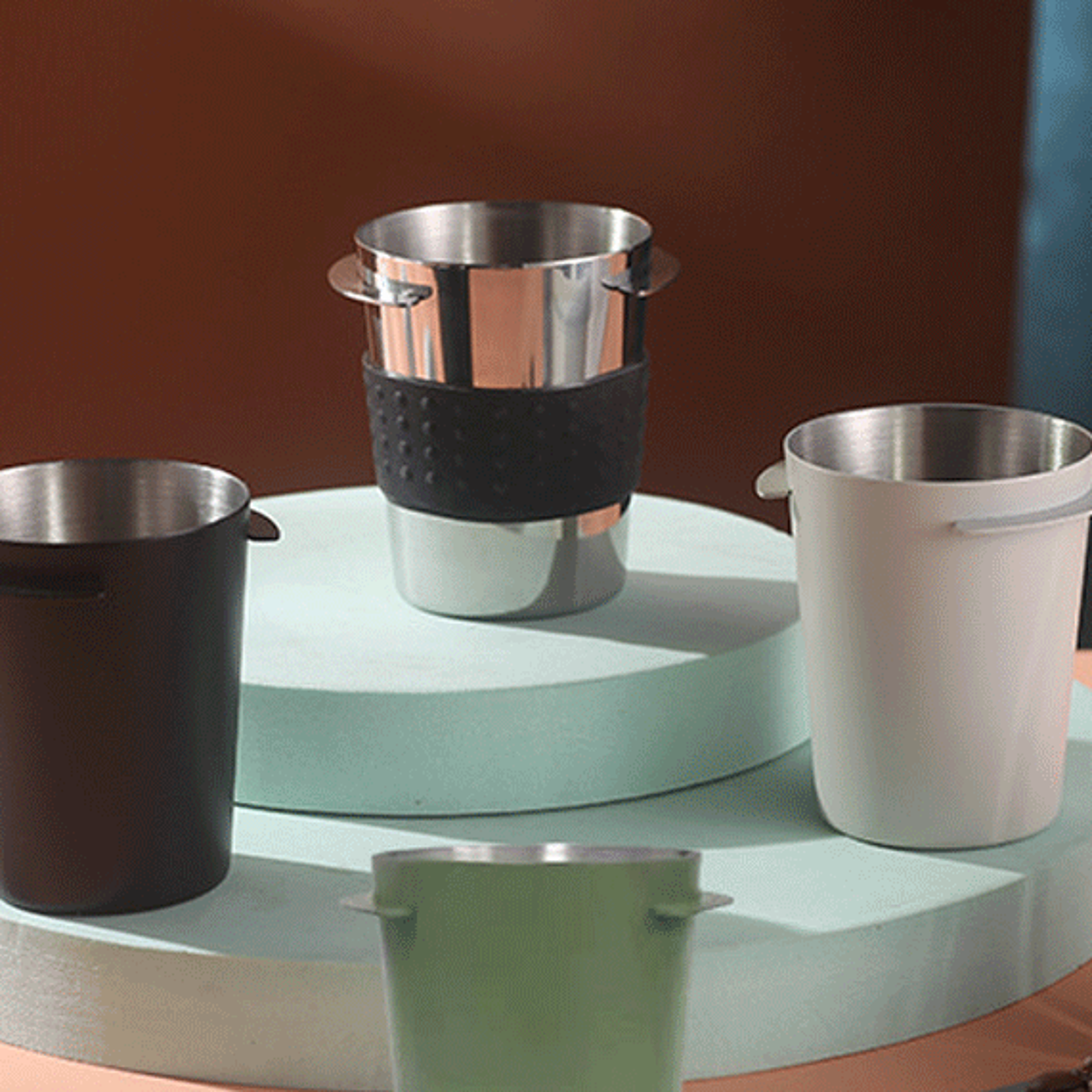 wear resistant stainless steel coffee dosing cup, sniffing mug for espresso machine coffeeware accessories