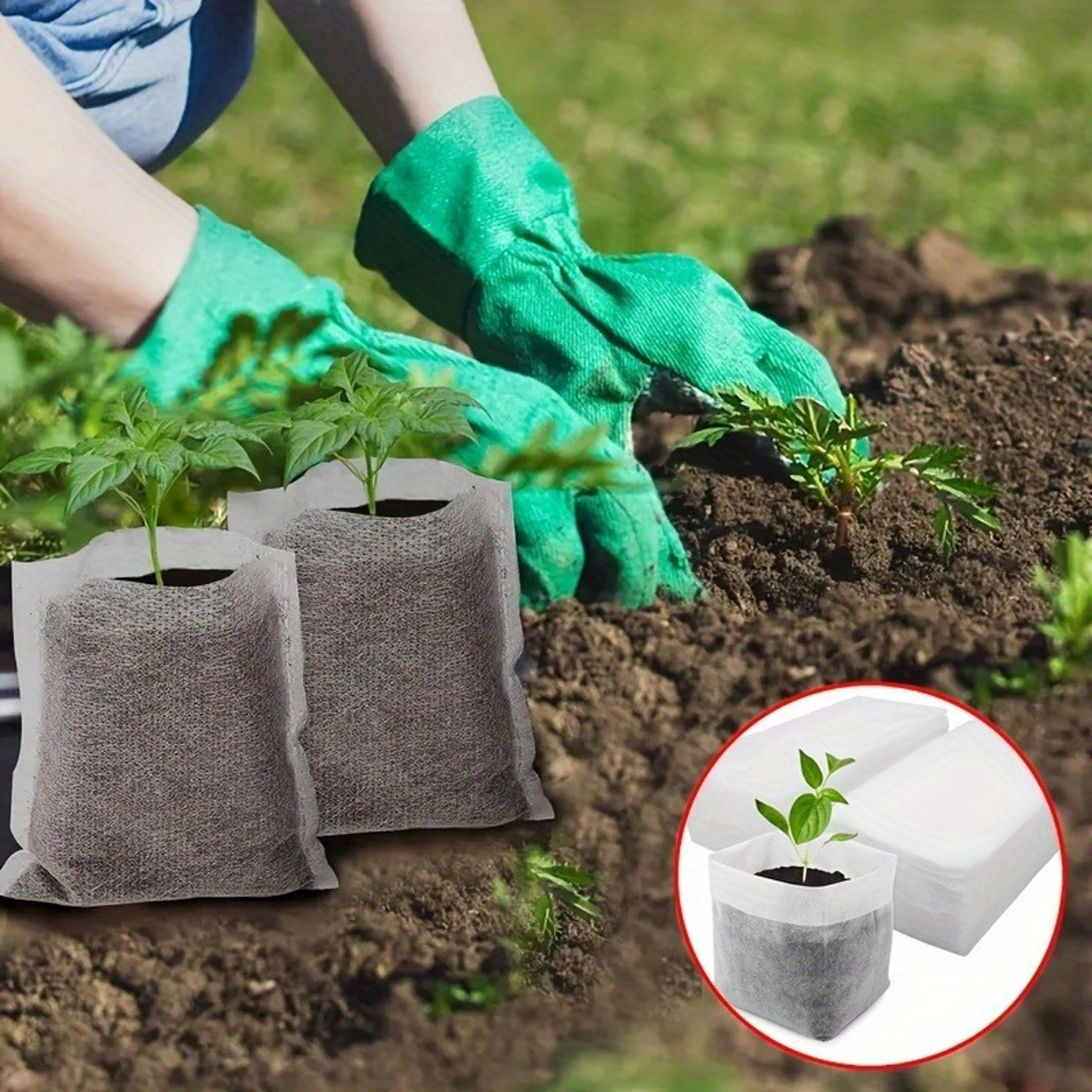 fabric seedling pots, non-woven plants growbags, seed nursery bags for gardening needs