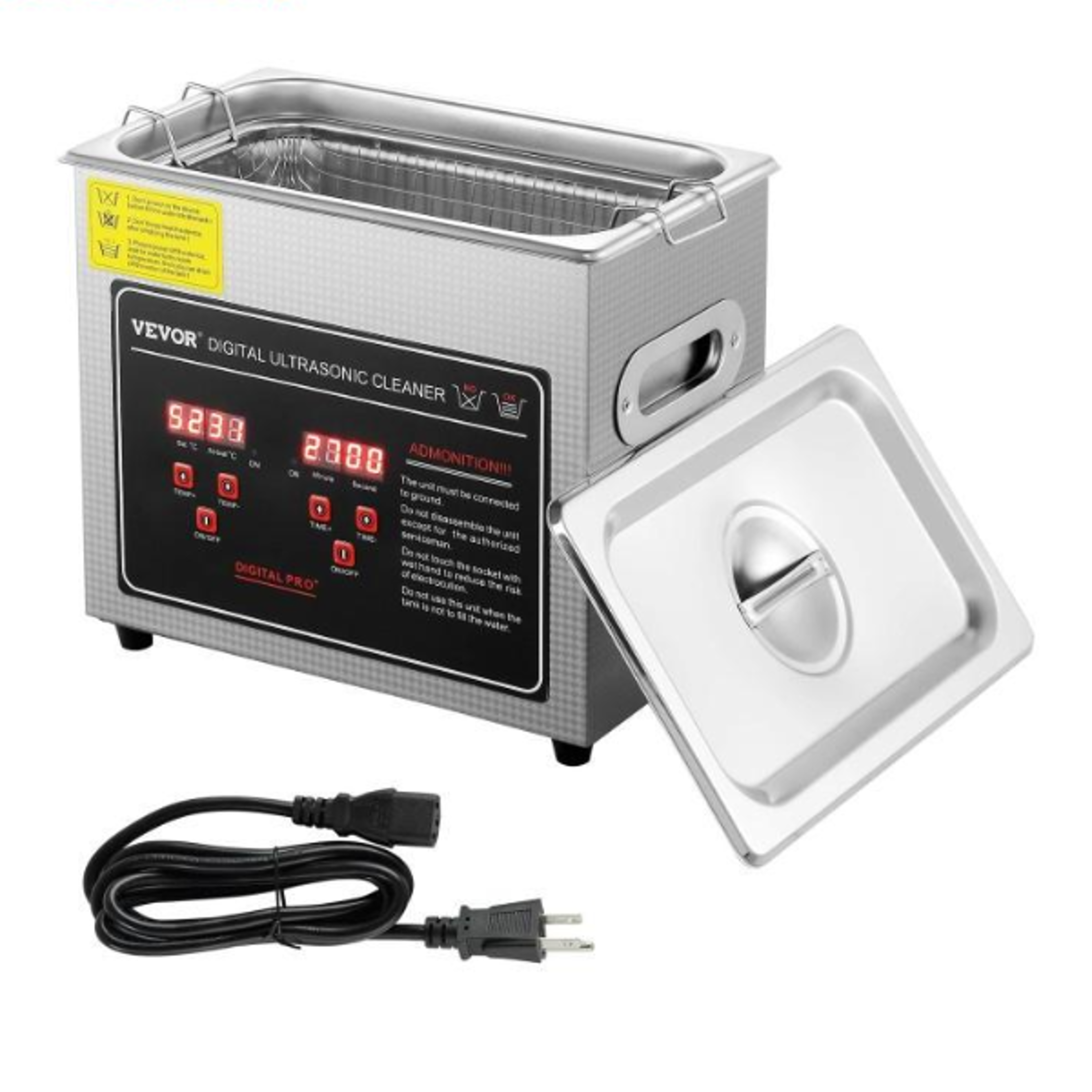 portable heated cleaner stainless steel cleaning ultrasound washing machine home appliance