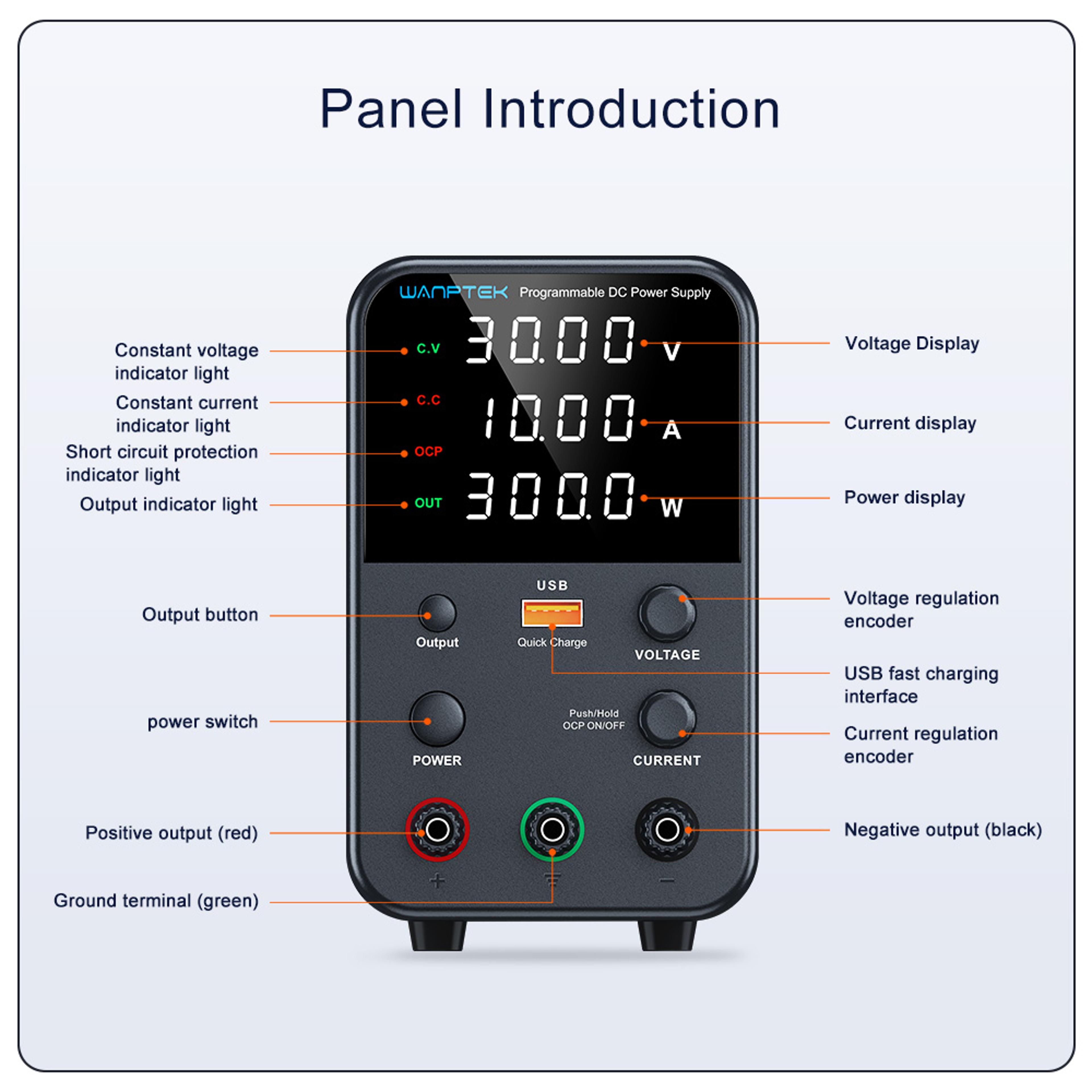 Dual Input Voltage Adjustable Regulator Preset Voltage Current For Accurate Power Regulation 3