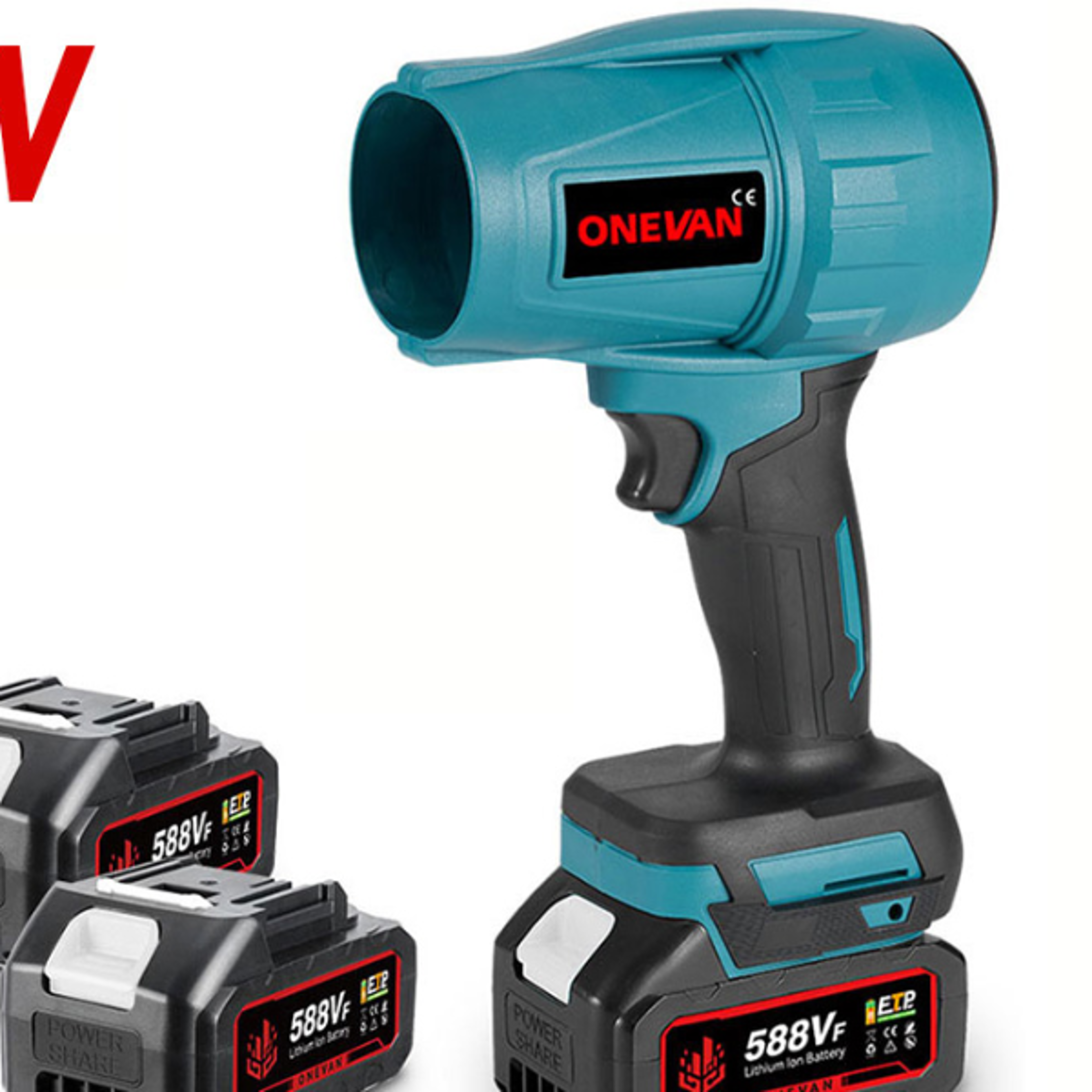 cordless onevan brushless electric turbo fan blowers air blowing tool for makita battery pin, snow leaf dust blower