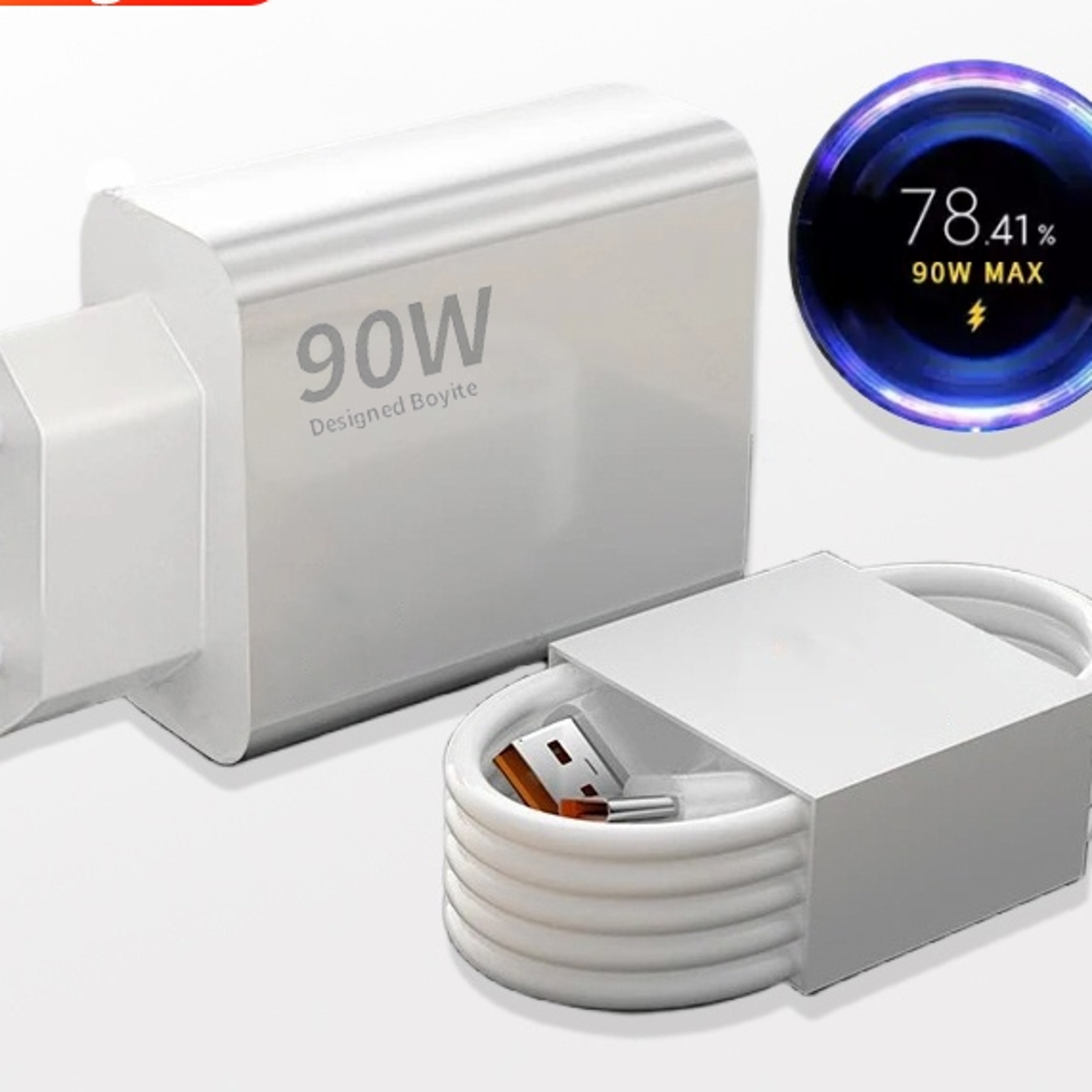 usb type c wall charger for xiaomi redmi note pro poco, fast charge cable set