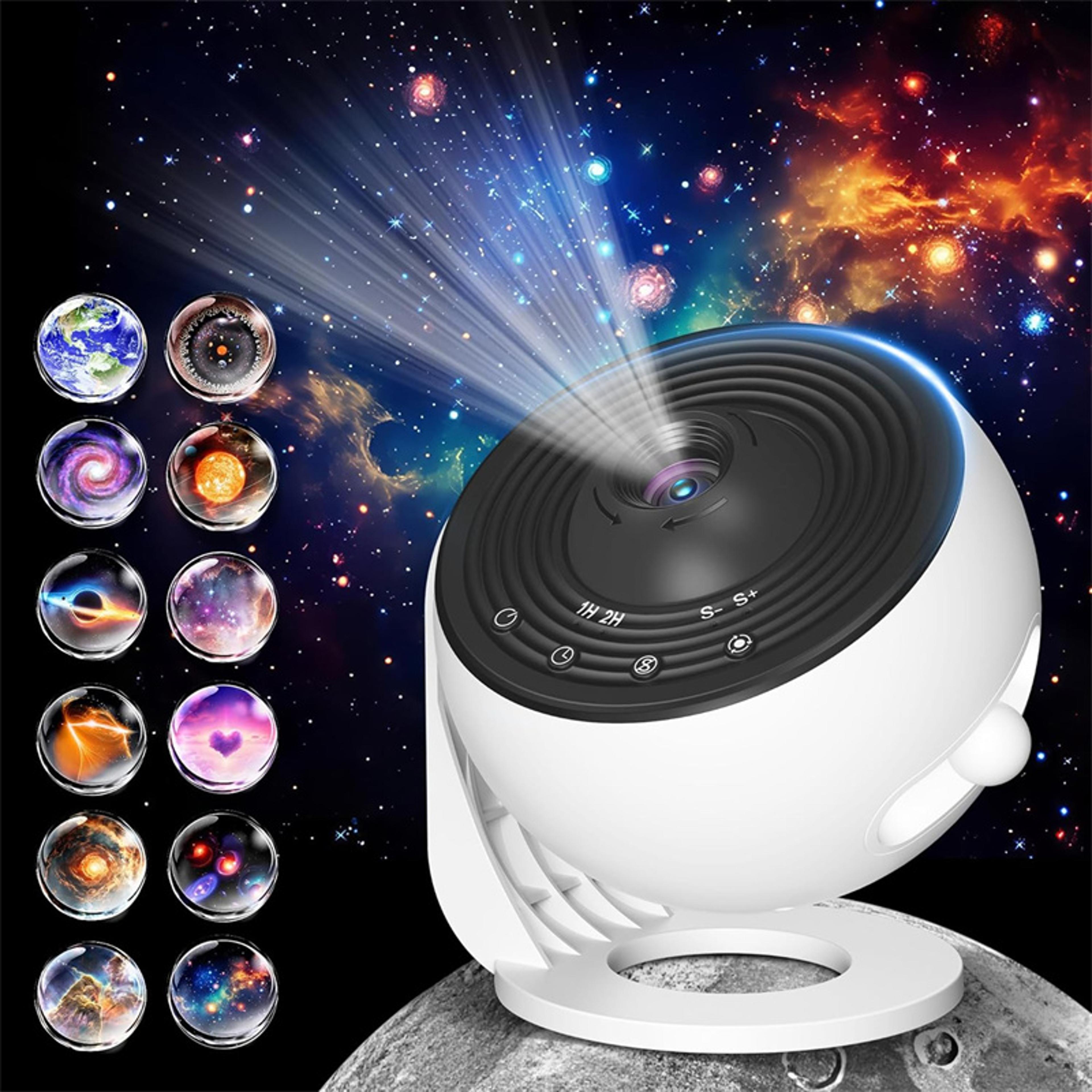 starry sky led night light, galaxy projector rotate planetarium lamp, kids room decorative night lamp gift