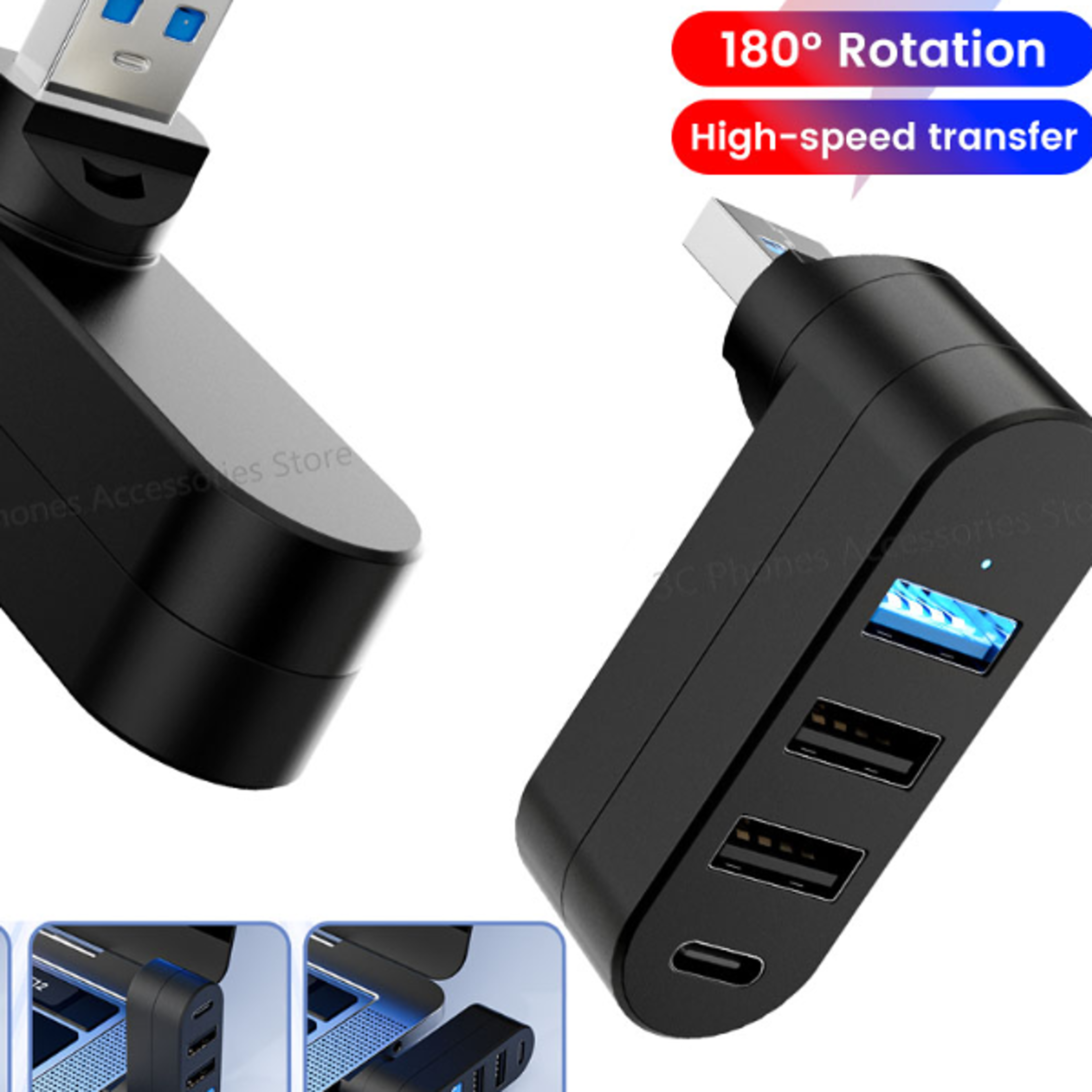 data transfer ports multiple expander for computer, laptop, macbook