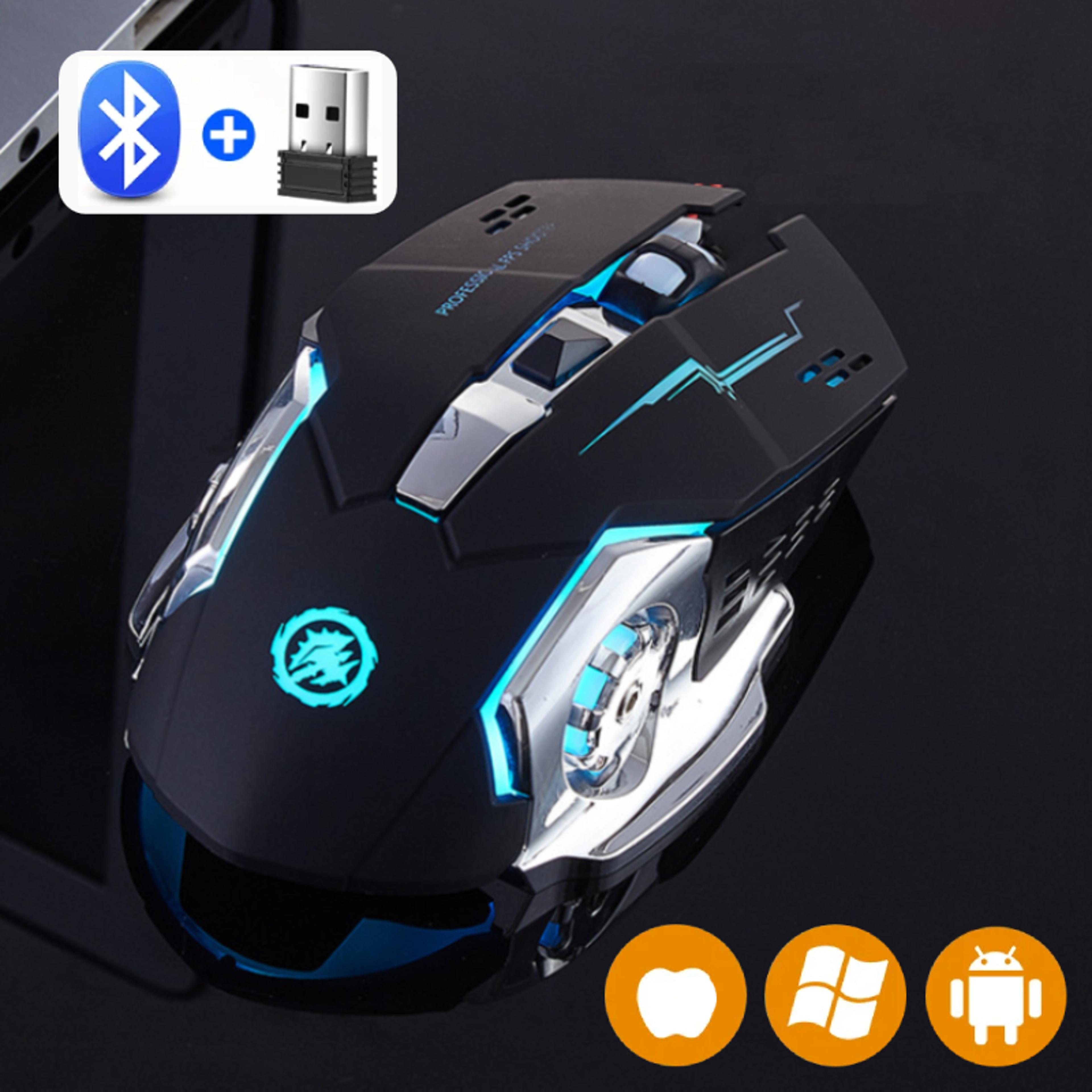 bluetooth mouse usb, mechanical backlight, silent wireless gaming mouse for pc gamer computer