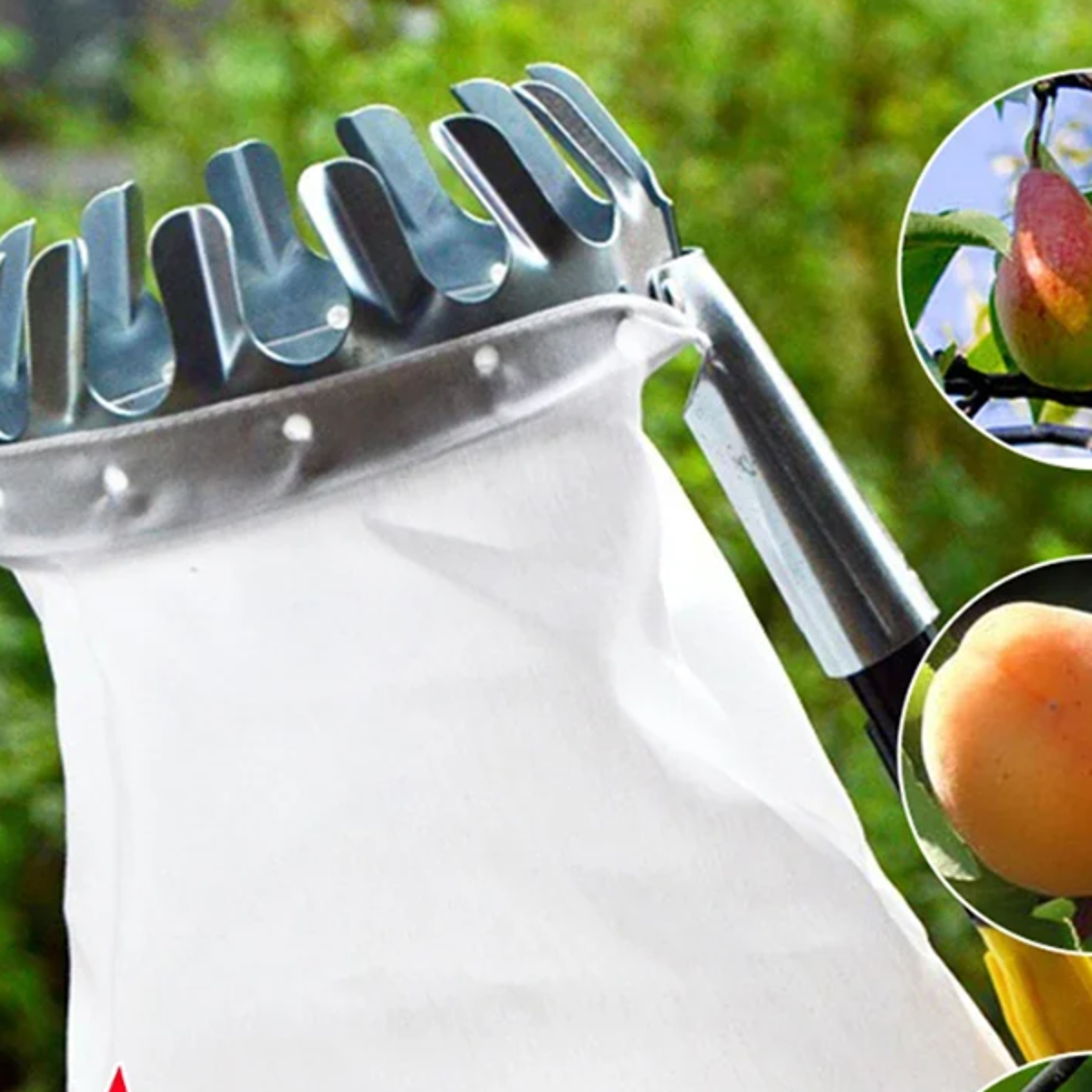 detachable farm fruits collector, orchard apple pears orange high tree picking tool, fruit catcher pouch