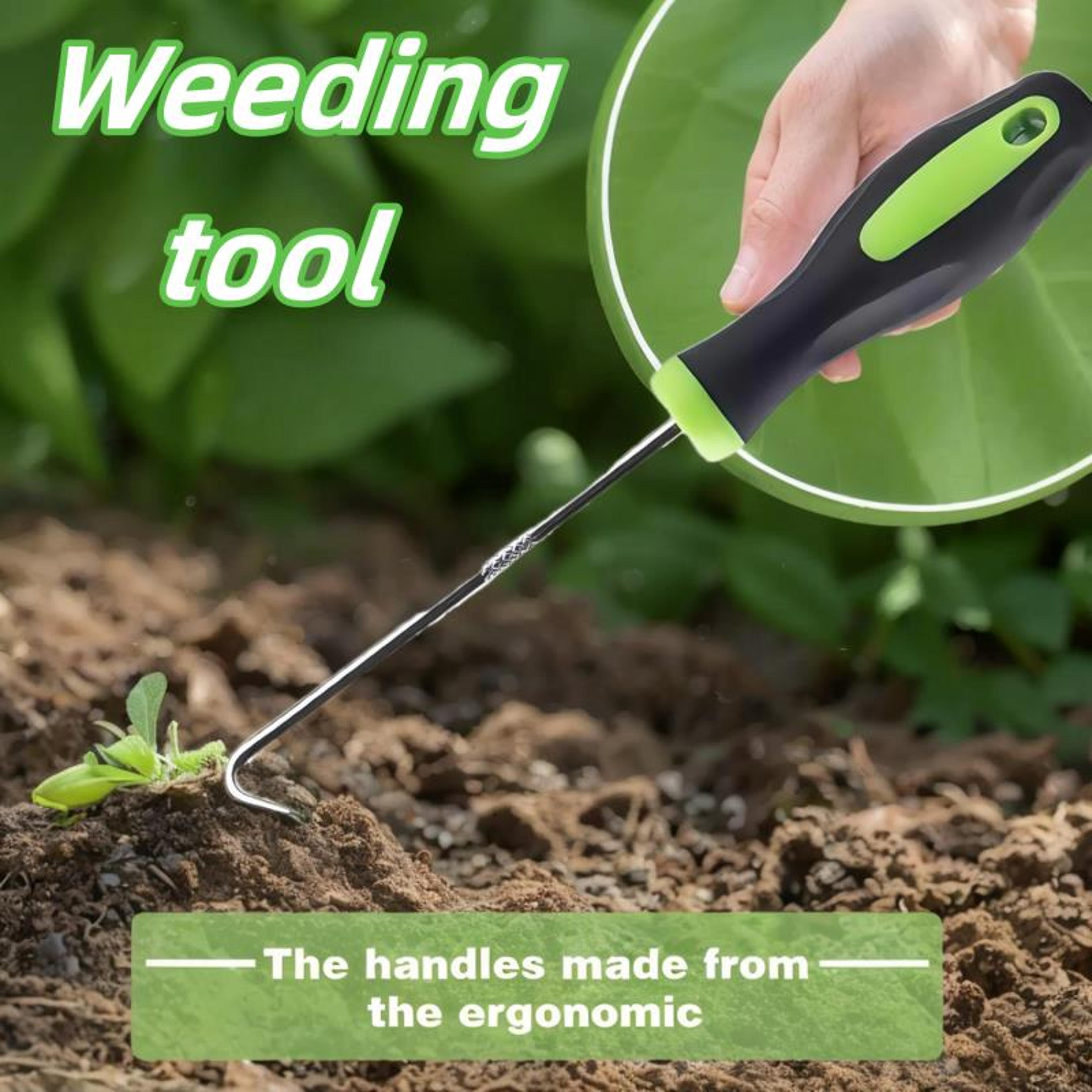 effortless root remover for lawn, patio gravel weeding tool with non-slip grip