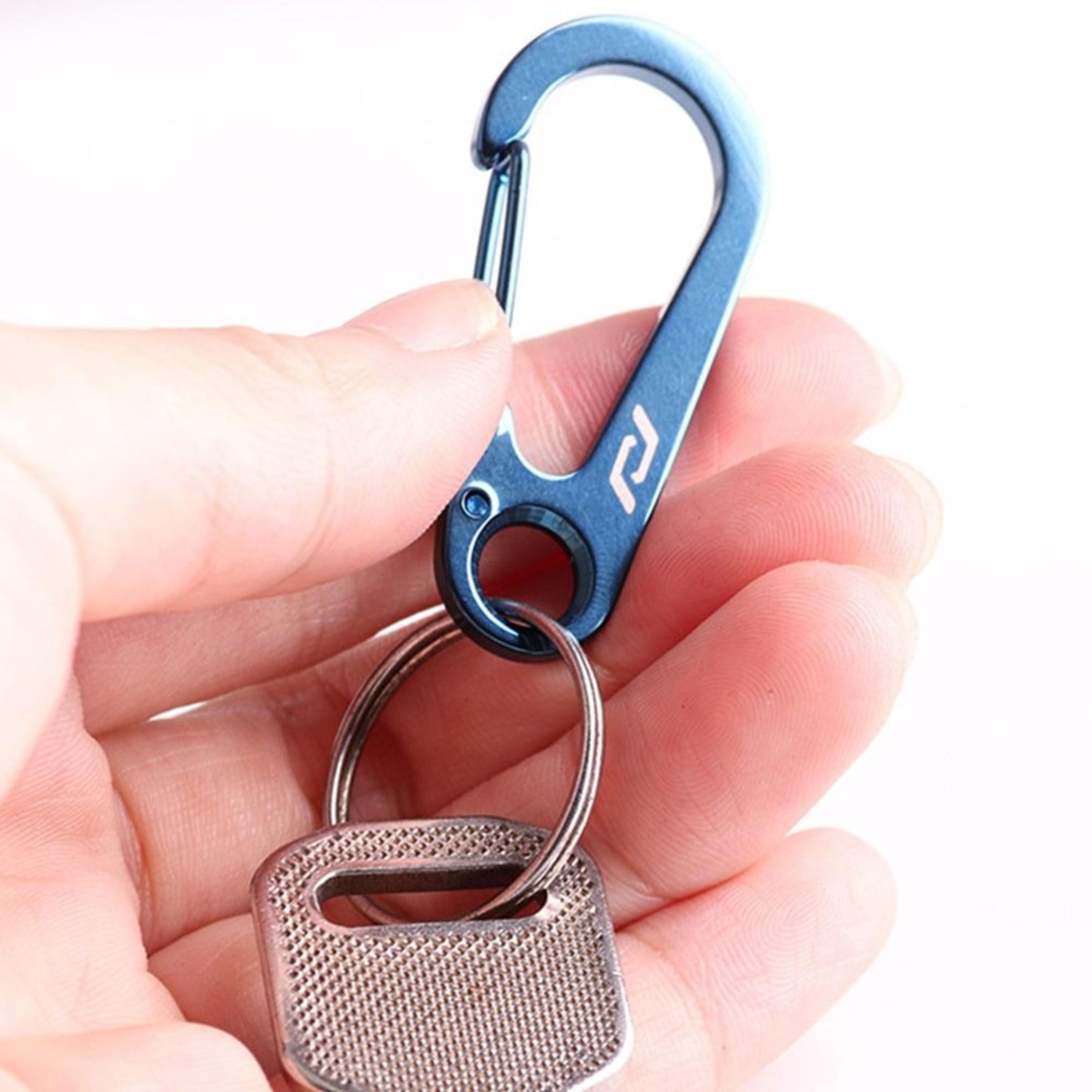 Multifunctional Outdoor Tools Stainless Steel Keychain DShaped Carabiner Spring Quick Hanging Buckl 2