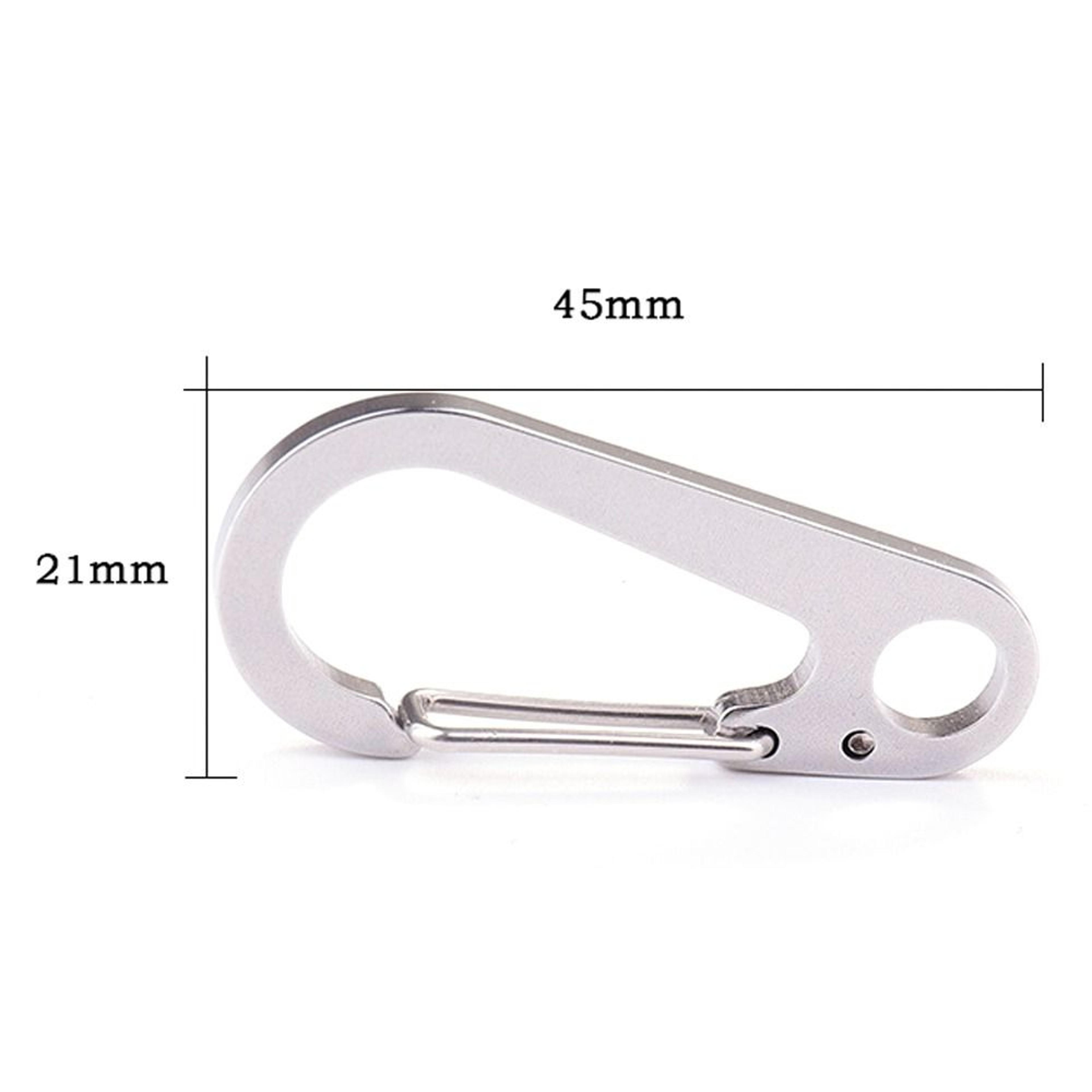 Multifunctional Outdoor Tools Stainless Steel Keychain DShaped Carabiner Spring Quick Hanging Buckl 5