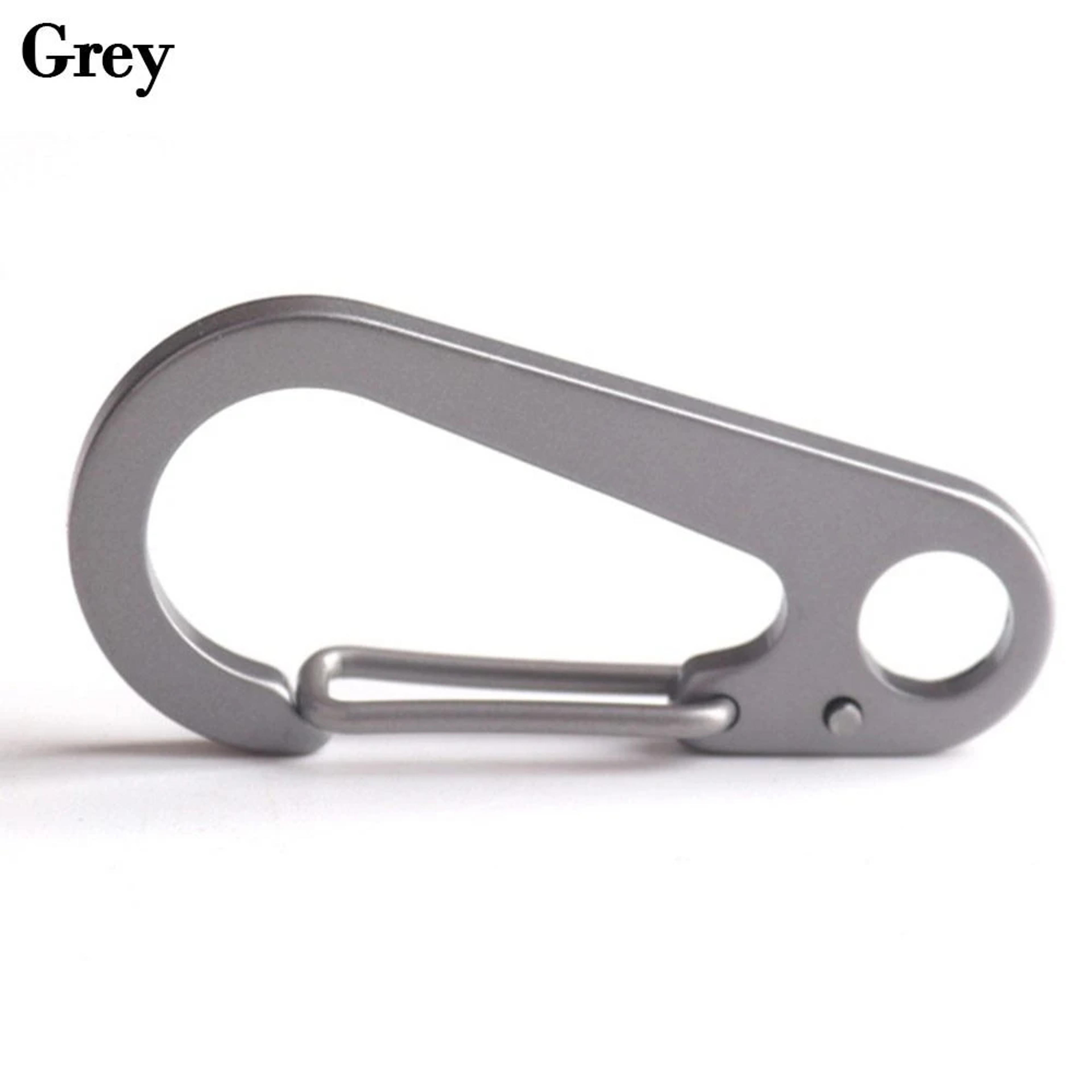 Multifunctional Outdoor Tools Stainless Steel Keychain DShaped Carabiner Spring Quick Hanging Buckl 7
