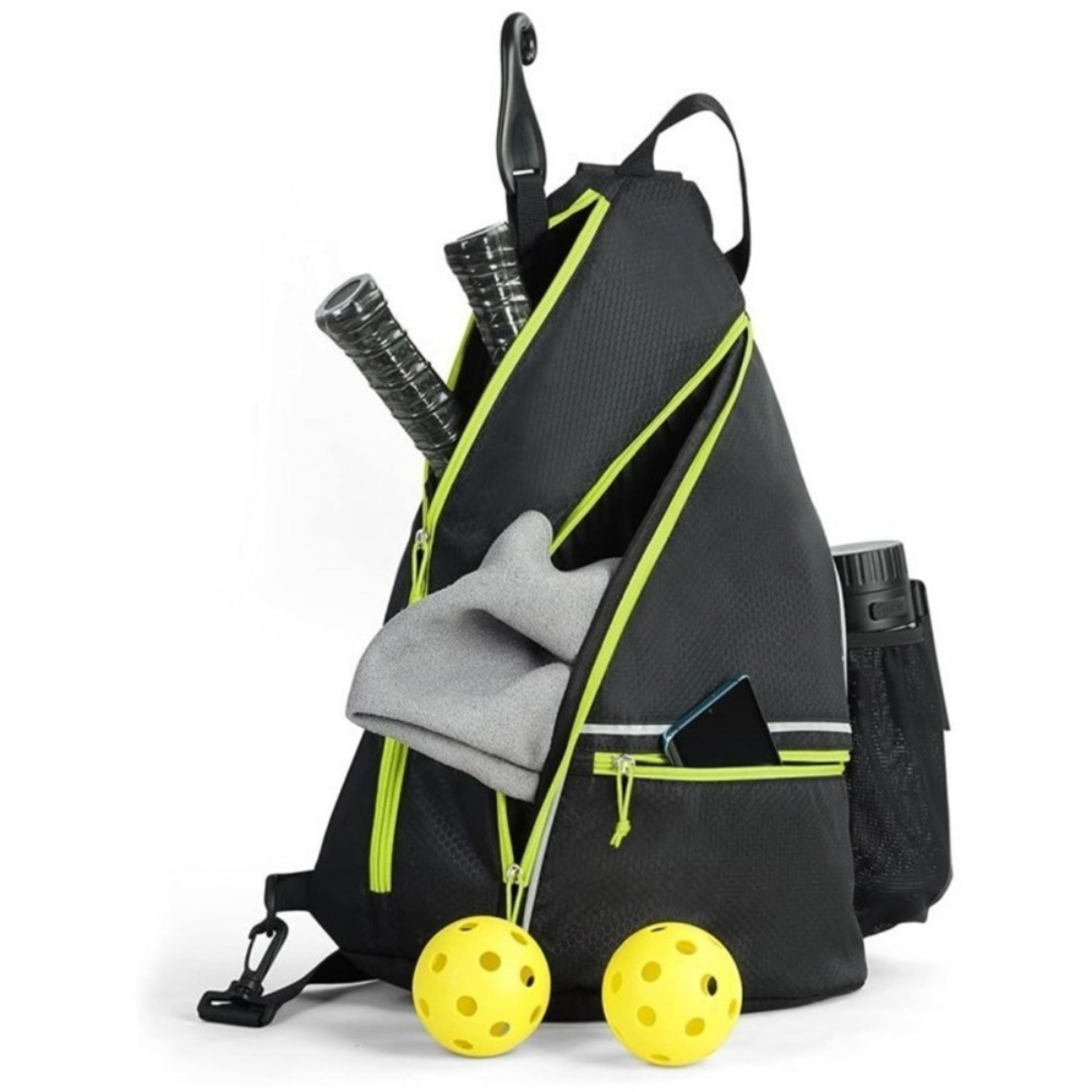 large capacity pickleball backpack, adjustable waterproof bag for pickleball rackets, men and women