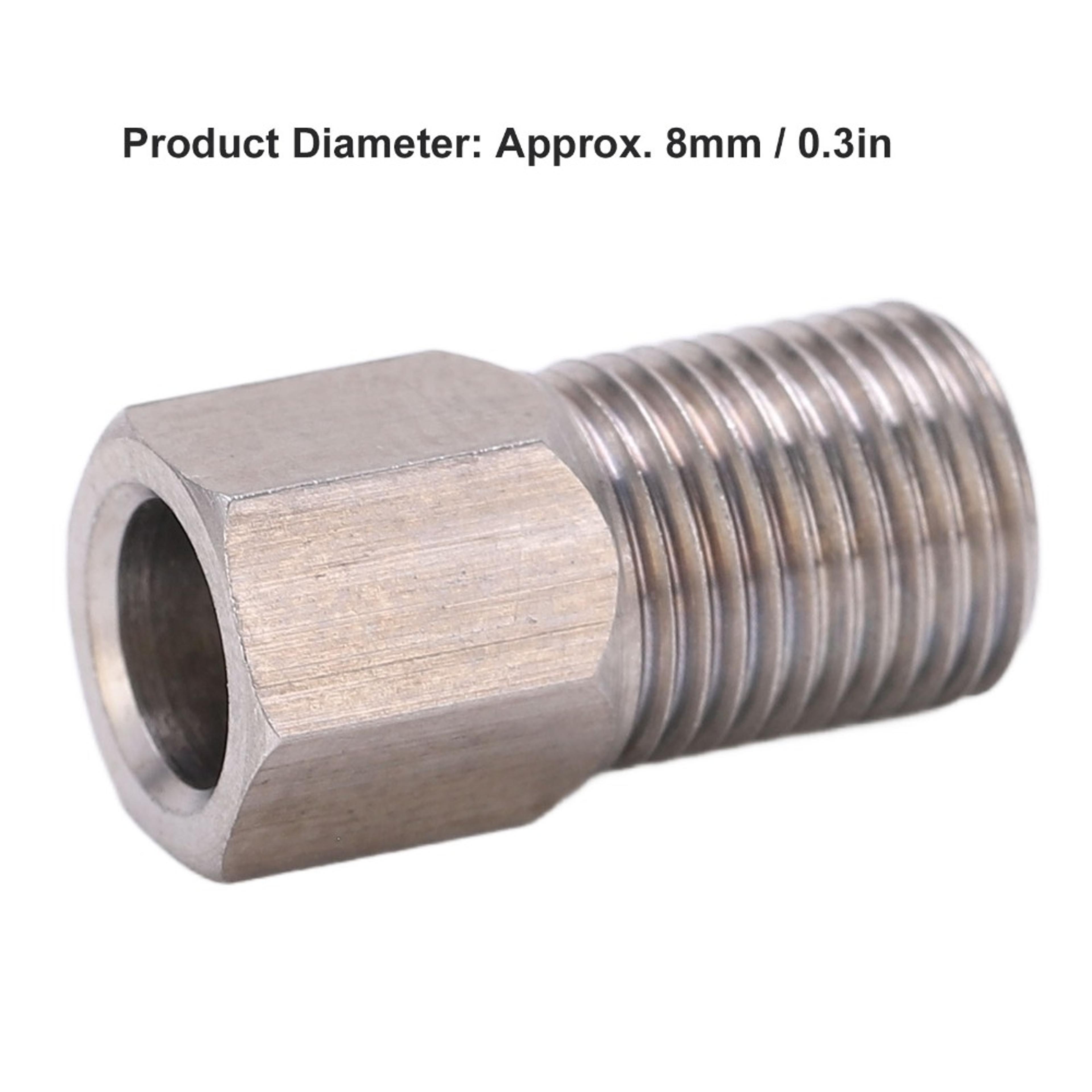 compression nut brake, silver hydraulic brake hose, tubing bolt for bike repairs