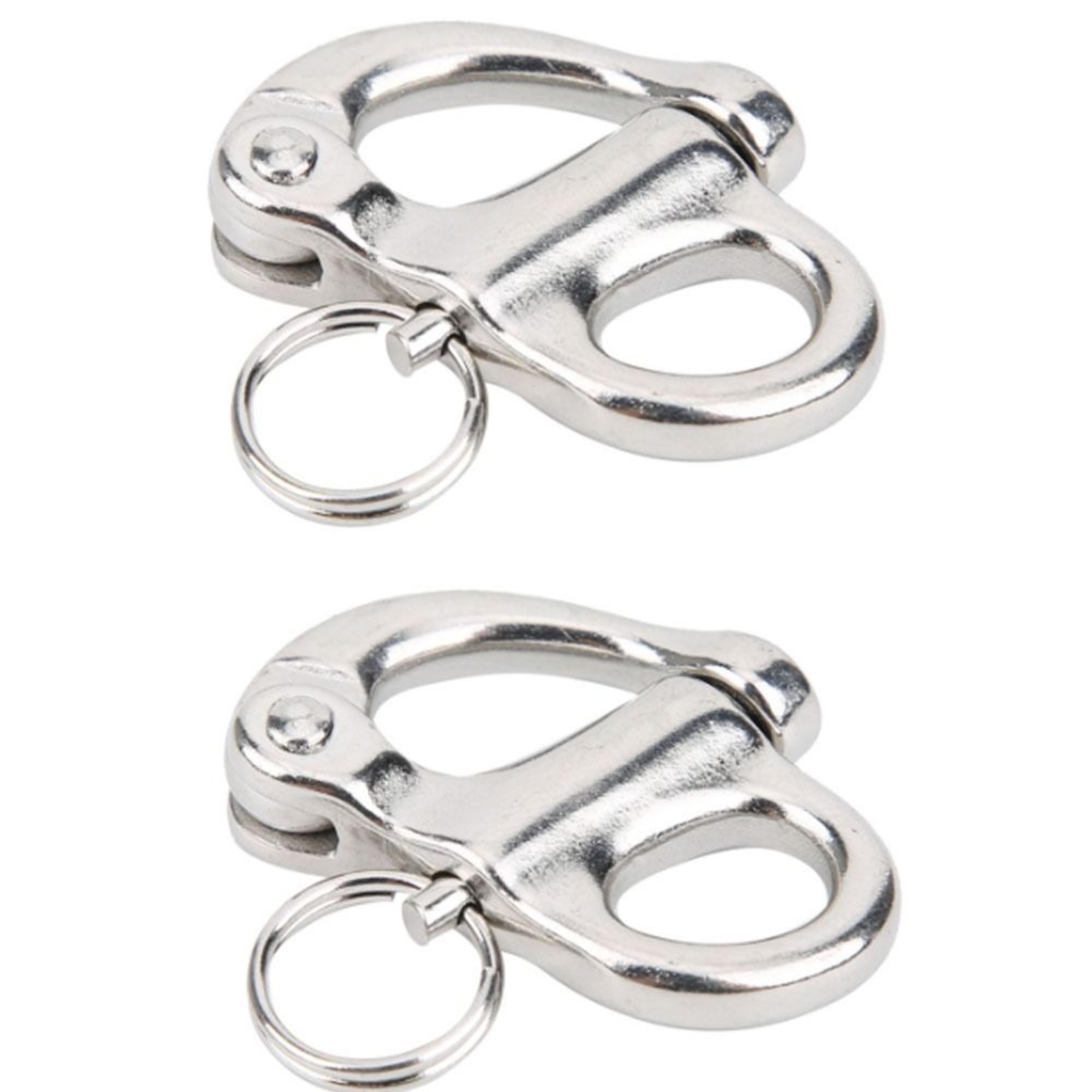 marine shackle silver snap hook stainless steel fixed for boats