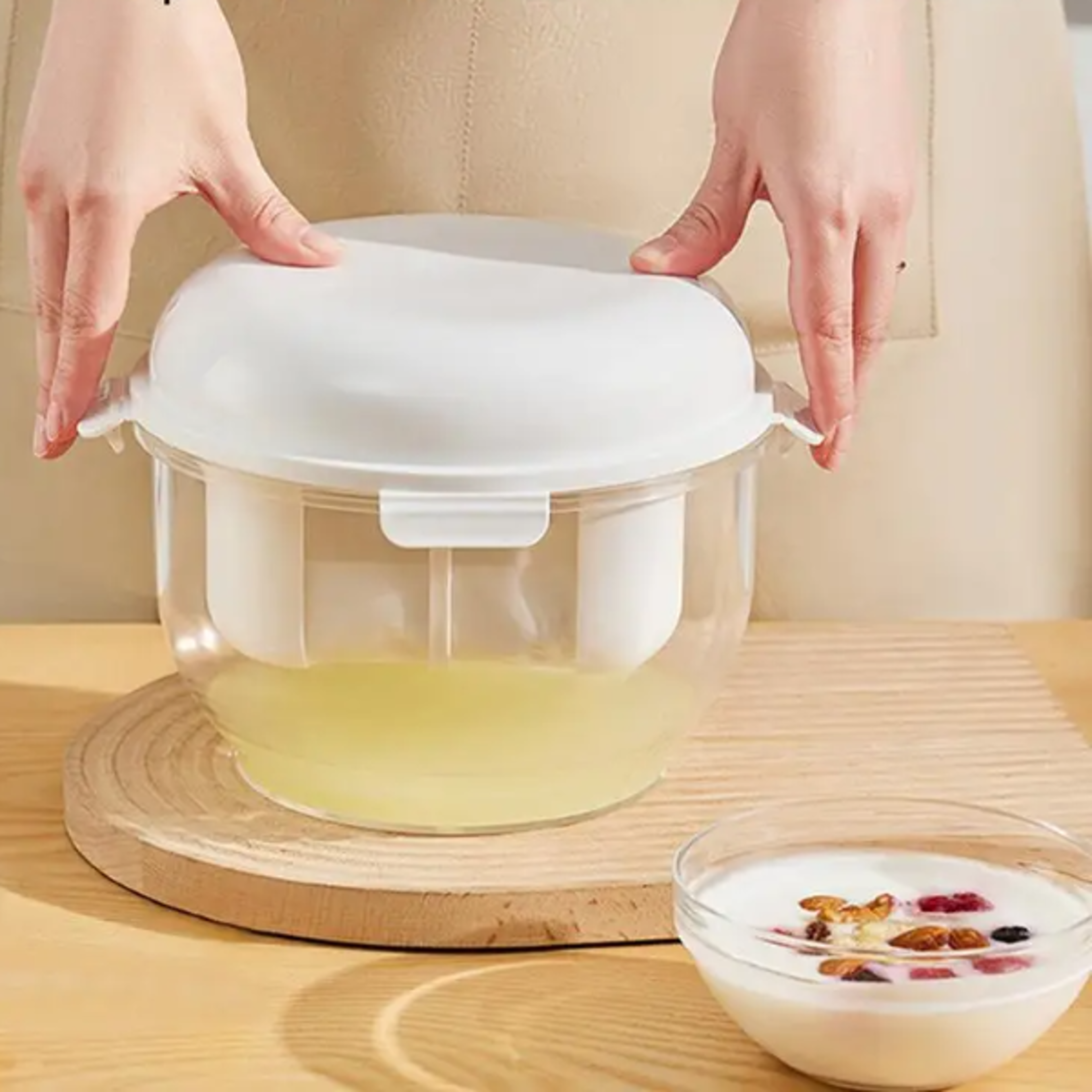 self-made yogurt filter, multi-functional whey separator, press yogurt maker, household cheese filter screen