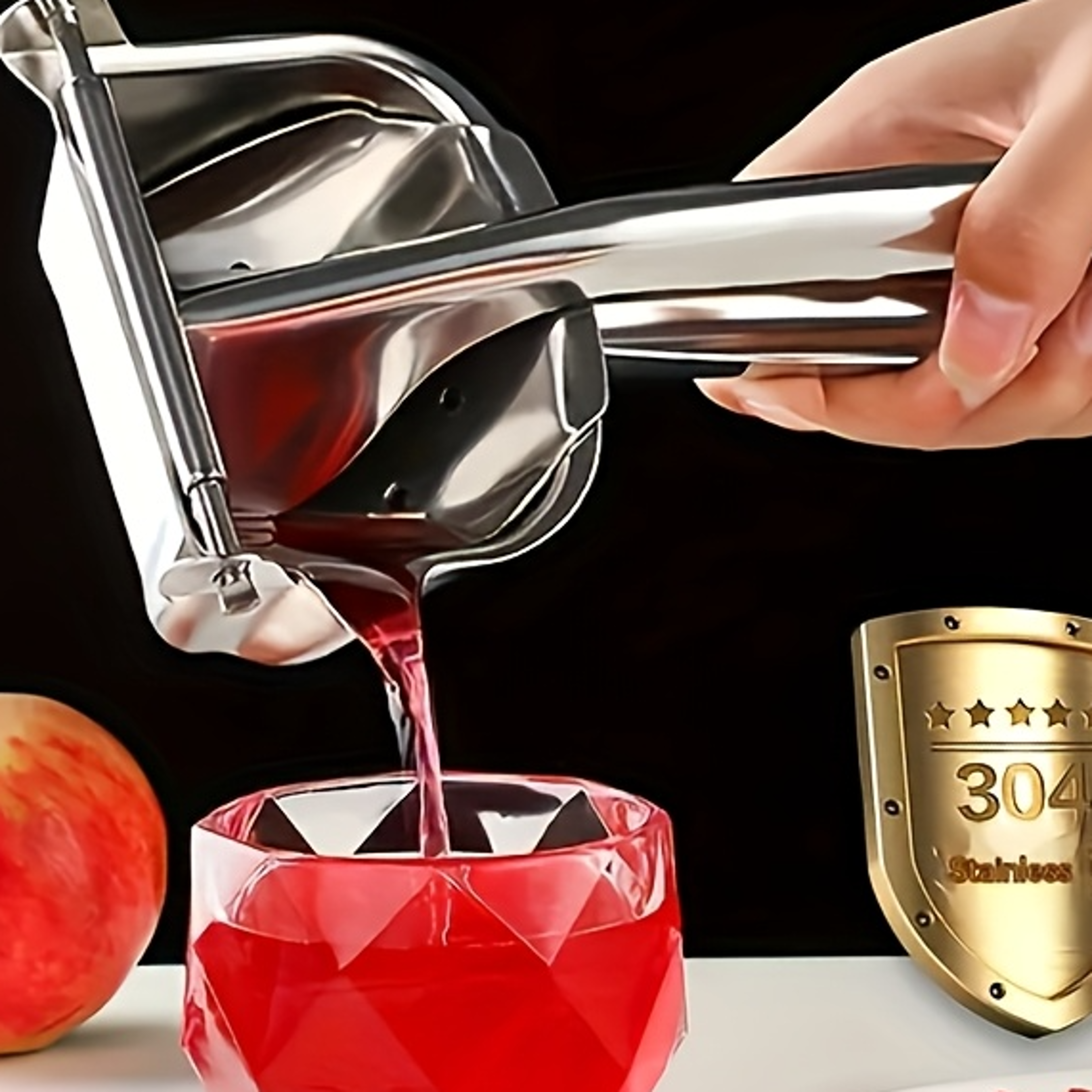 portable pomegranate watermelon juice press, stainless steel kitchen utensil household, orange juice squeezer