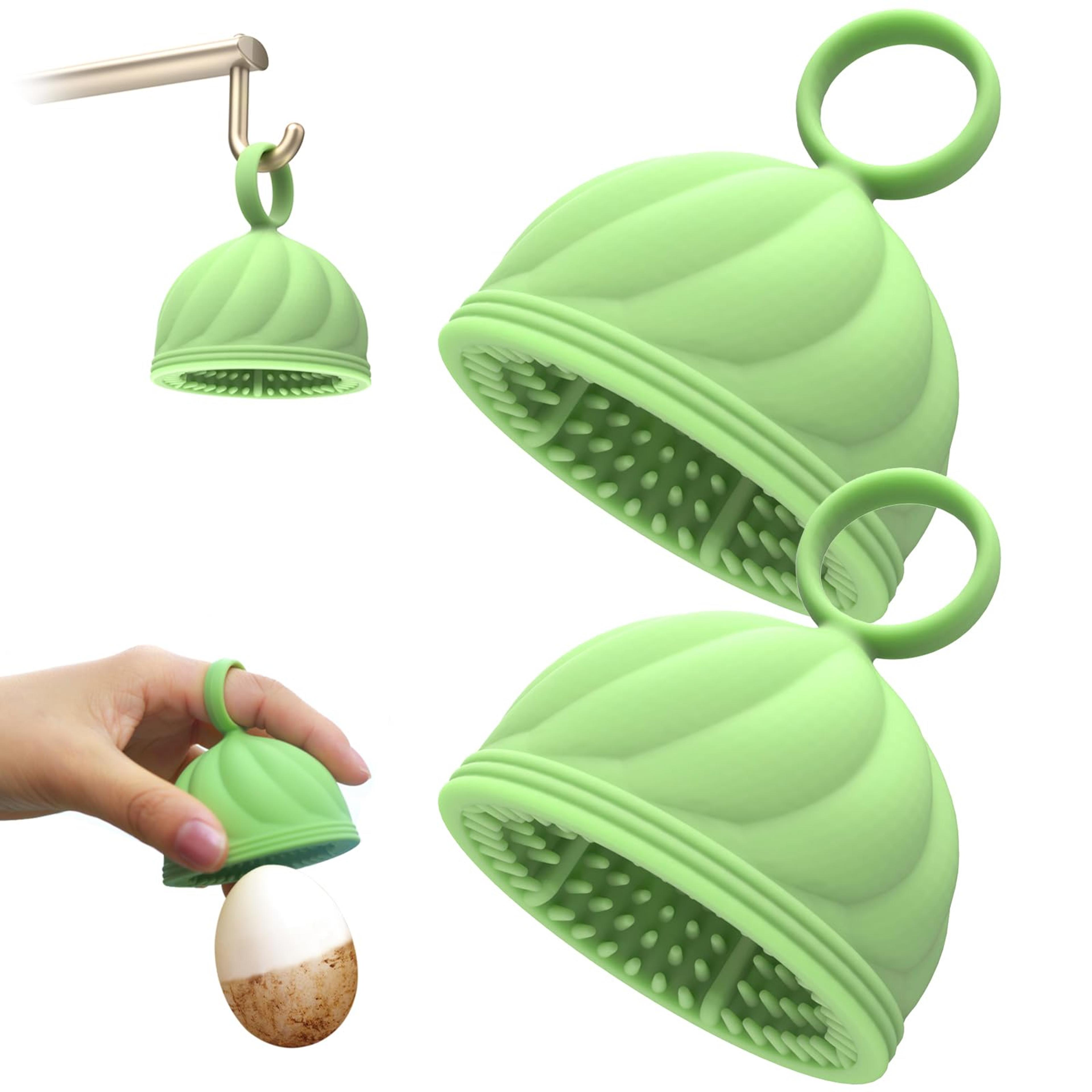 silicone egg washer machine tool, reusable egg cleaner brush for fresh eggs