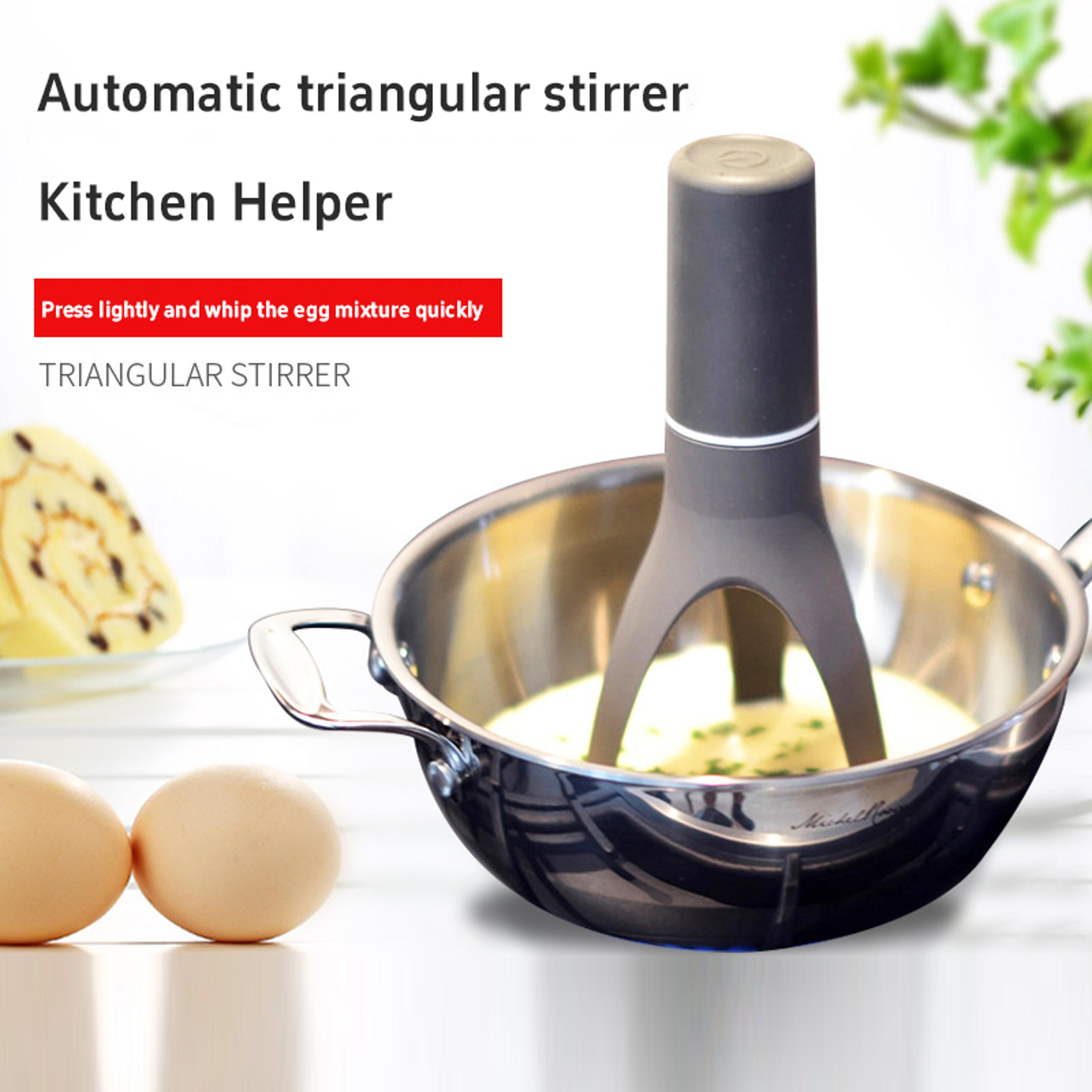 egg beater, fully automatic triangular mixer, ideal for baking and cooking, easy to clean