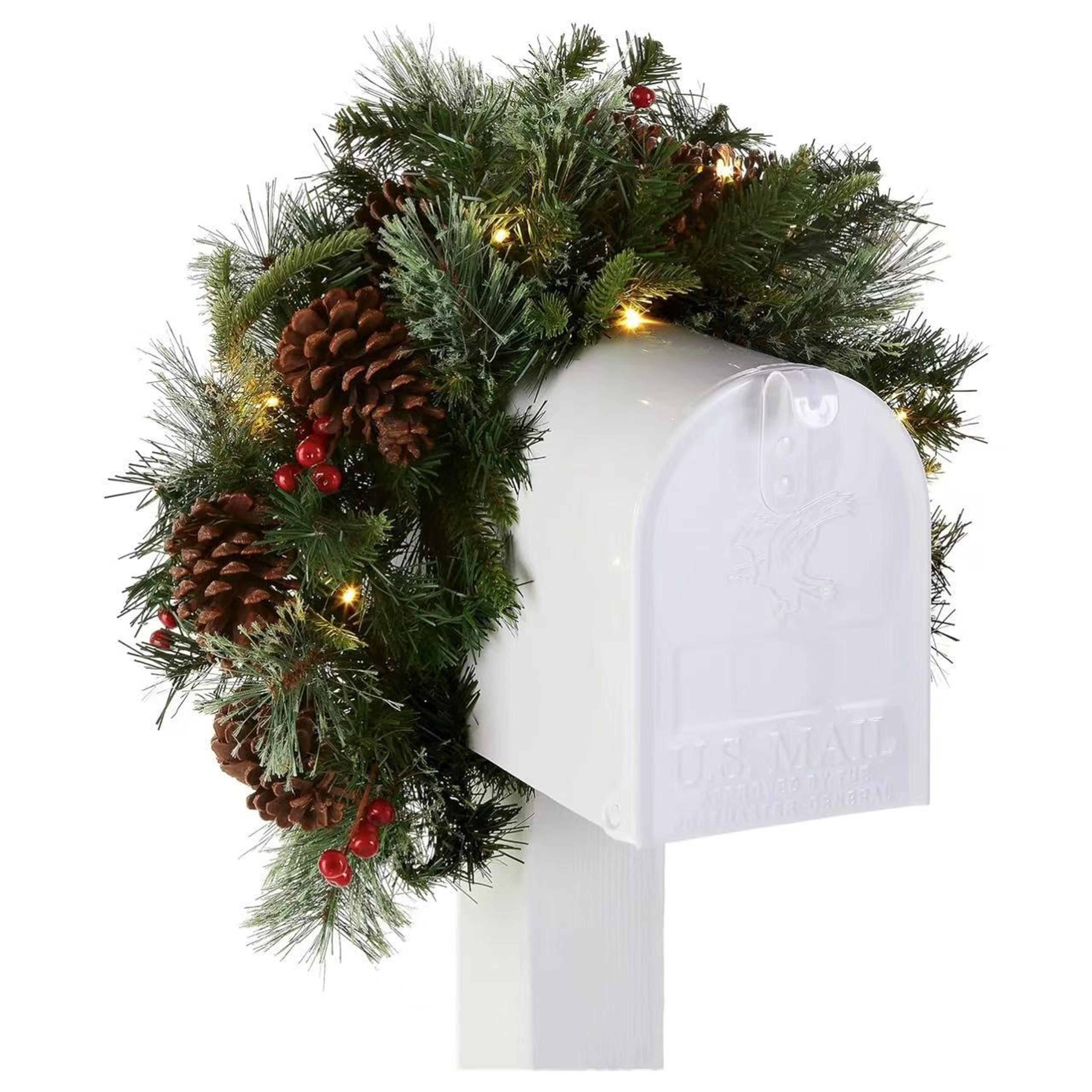 christmas decorations ground mushrooms christmas tree mailbox decoration garland red fruit rattan