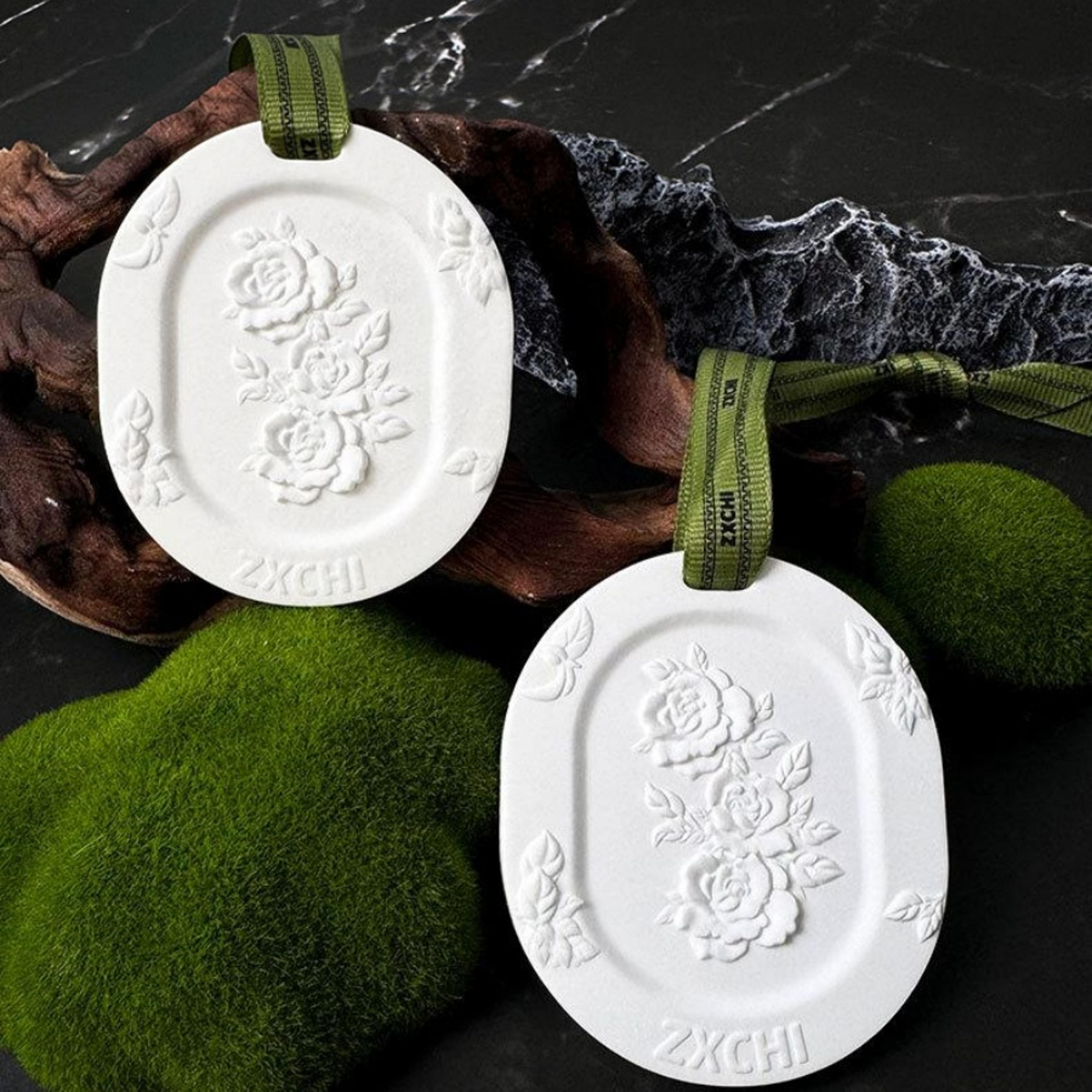 gypsum tablets indoor aromatherapy, diffuser stone solid aromatherapy pendant for car