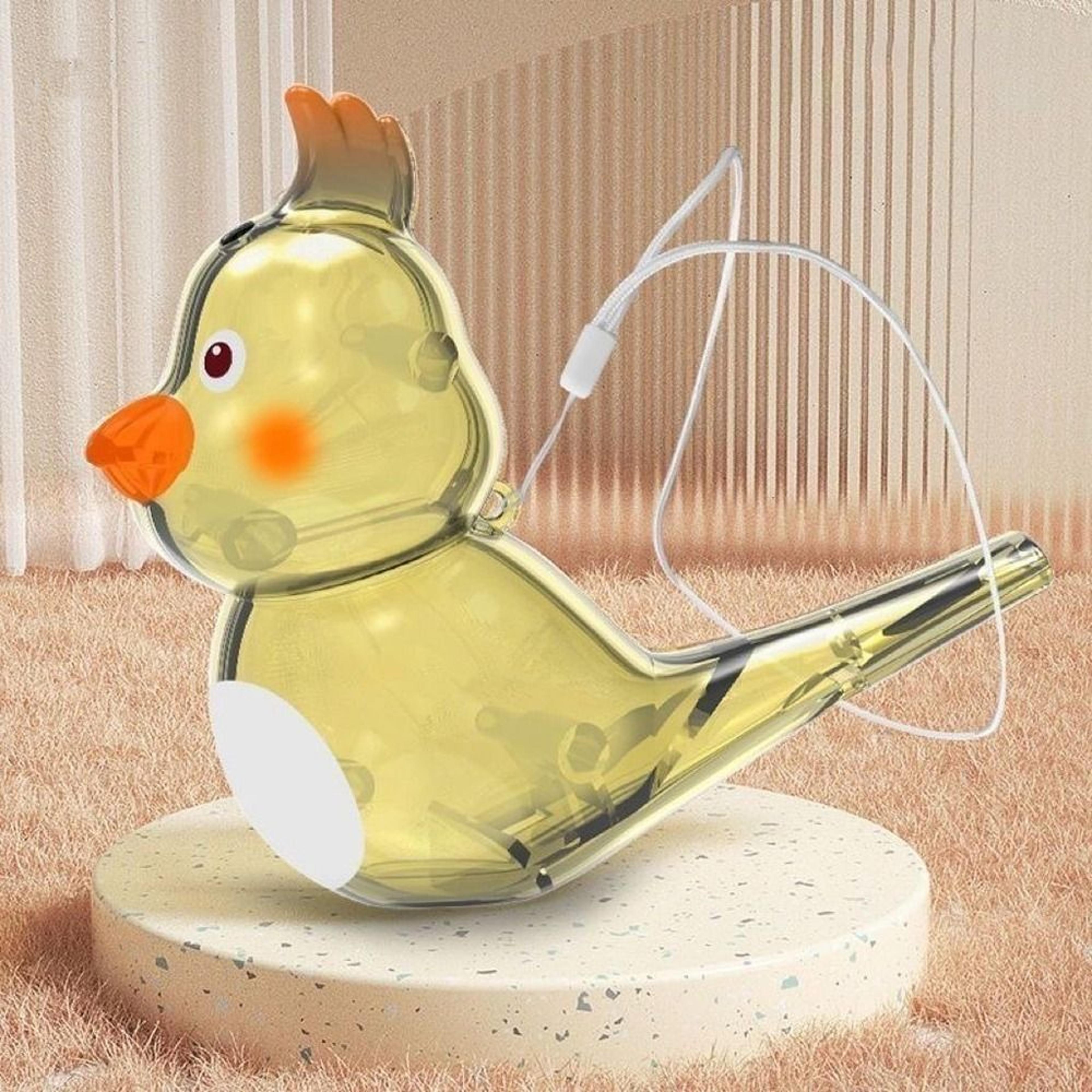 cartoon bird whistle with lanyard, add water multicolor warble whistle for kids