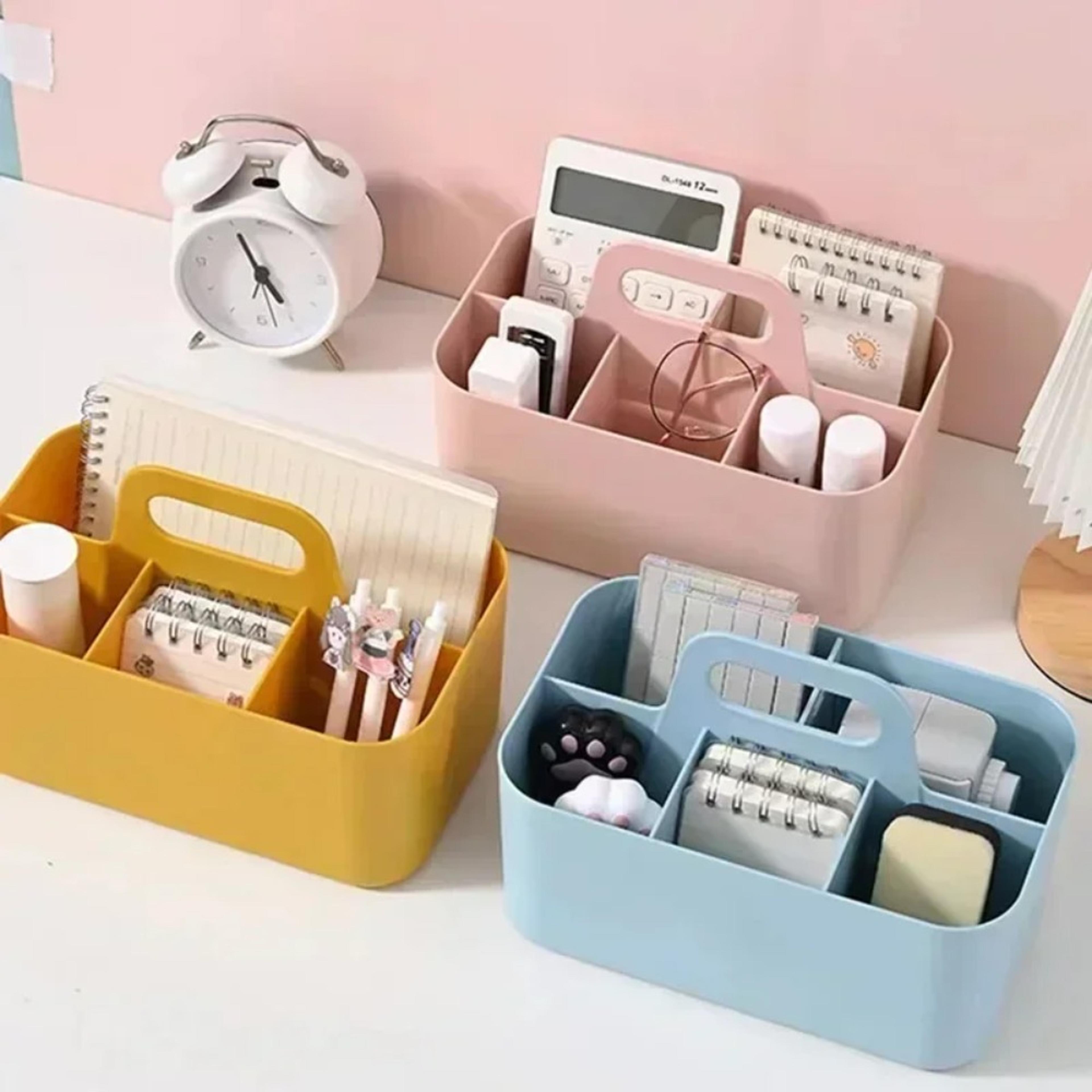 divided compartment vanity & bathroom storage solution for makeup & jewelry