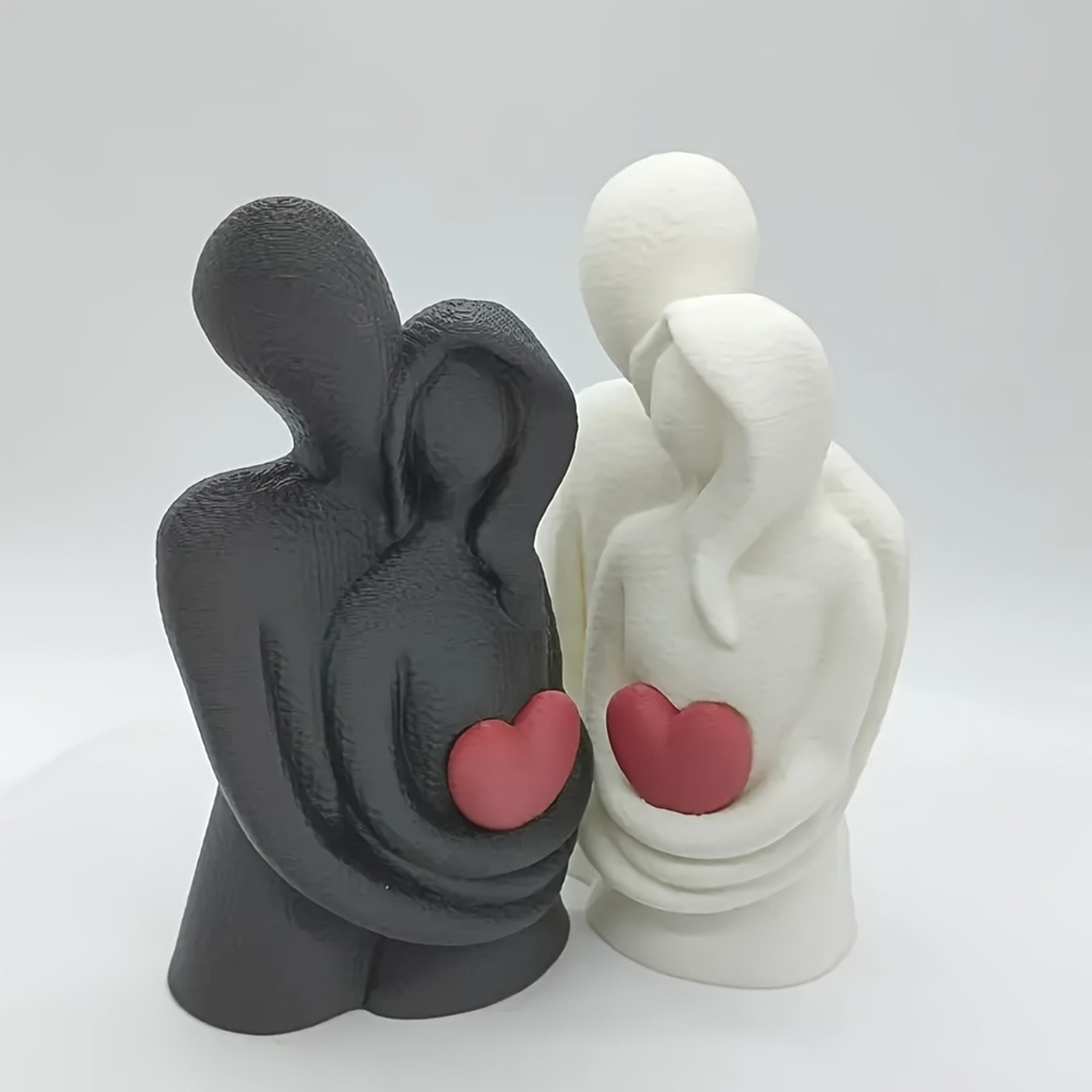 modern love embracing statues, embracing couple decoration, perfect gift ornaments