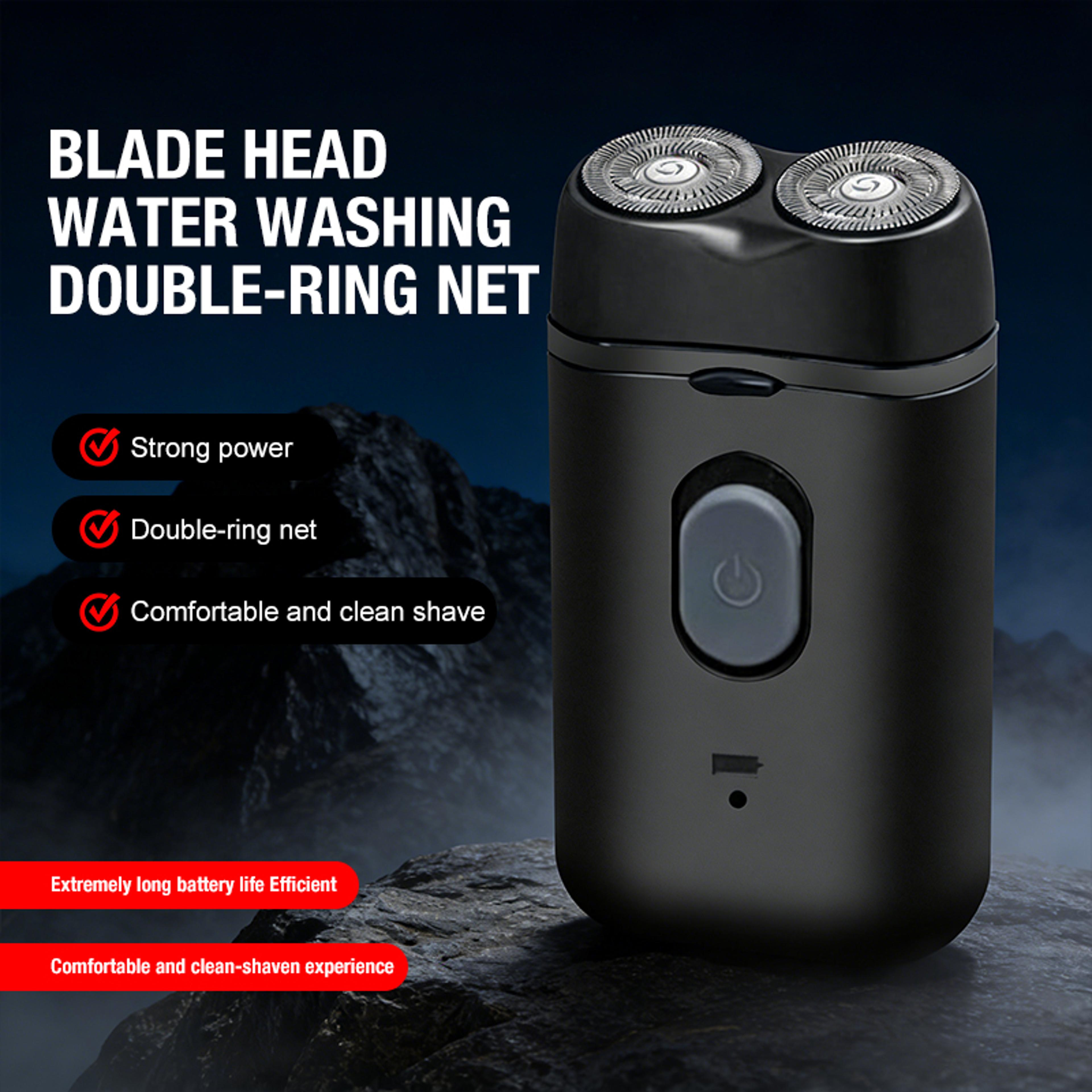 double headed shaver, men's electric portable shaver, multi-functional usb shaver