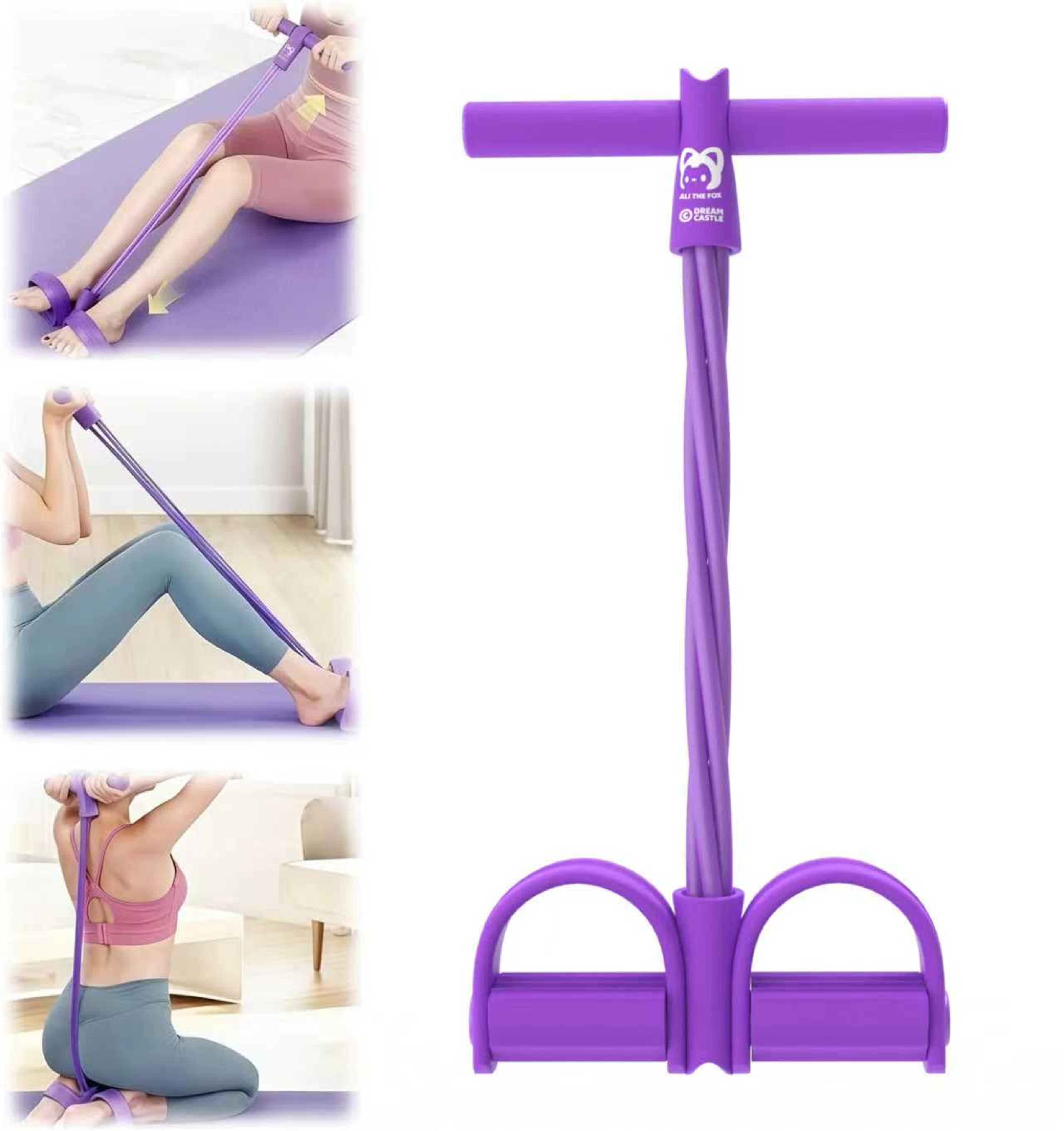 strength training resistance bands set with ankle straps, handles | yoga & home gym equipment for men & women